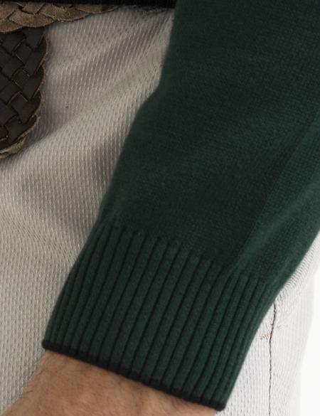 Yeşil Slim Fit Basic Kazak - 50194205063