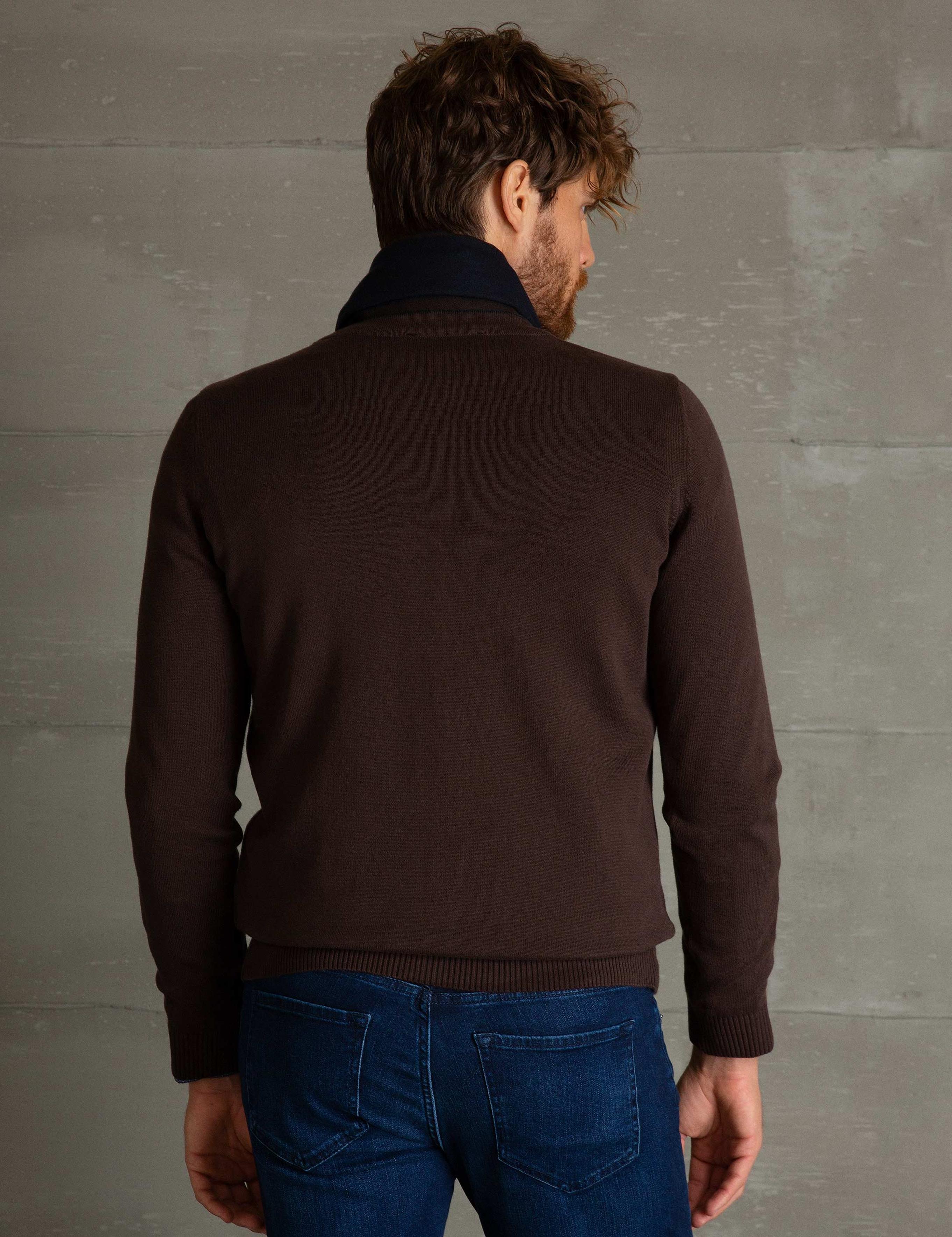 Kahverengi Slim Fit Basic Triko Hırka