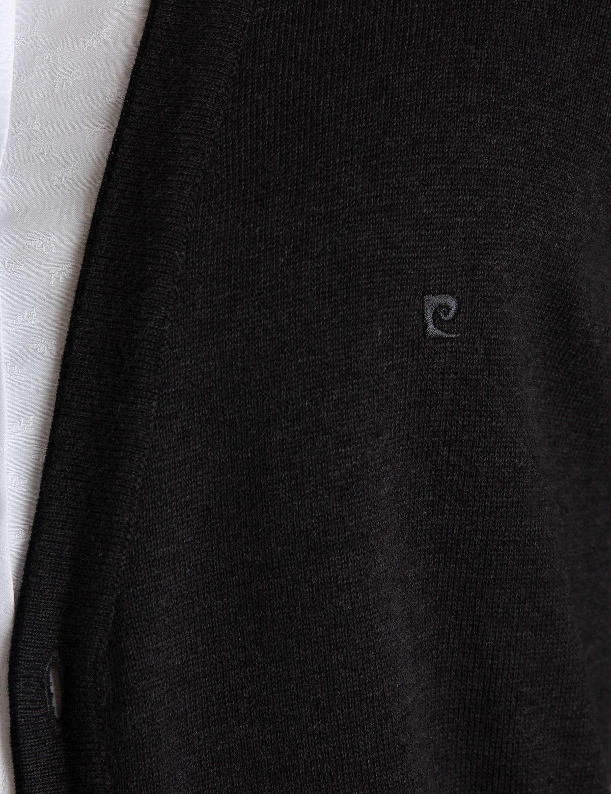 Antrasit Melanj Slim Fit Basic Triko Hırka - 50194206054