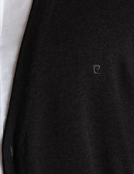 Antrasit Melanj Slim Fit Basic Triko Hırka - 50194206054