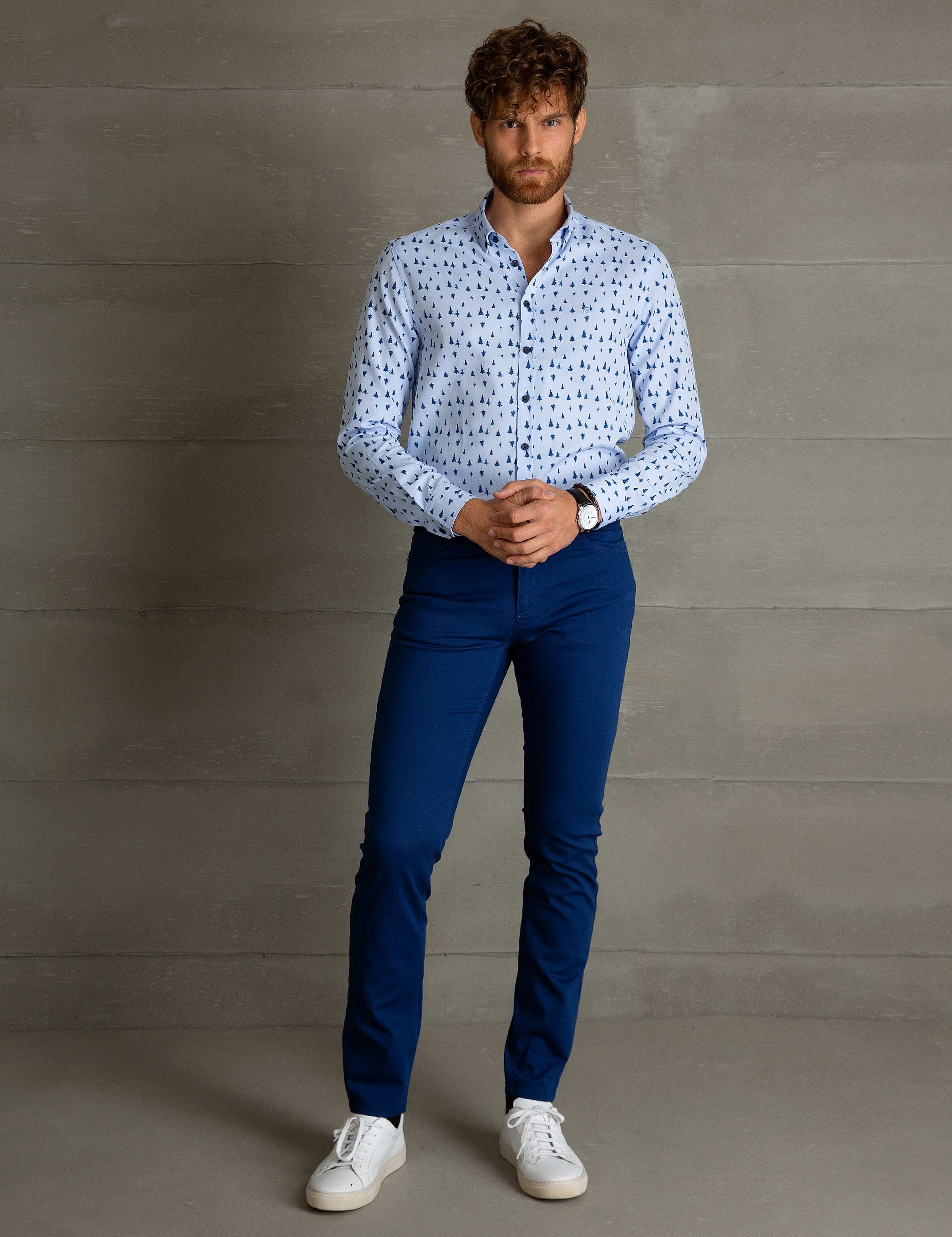 İndigo Slim Fit Chino Pantolon - Image 1