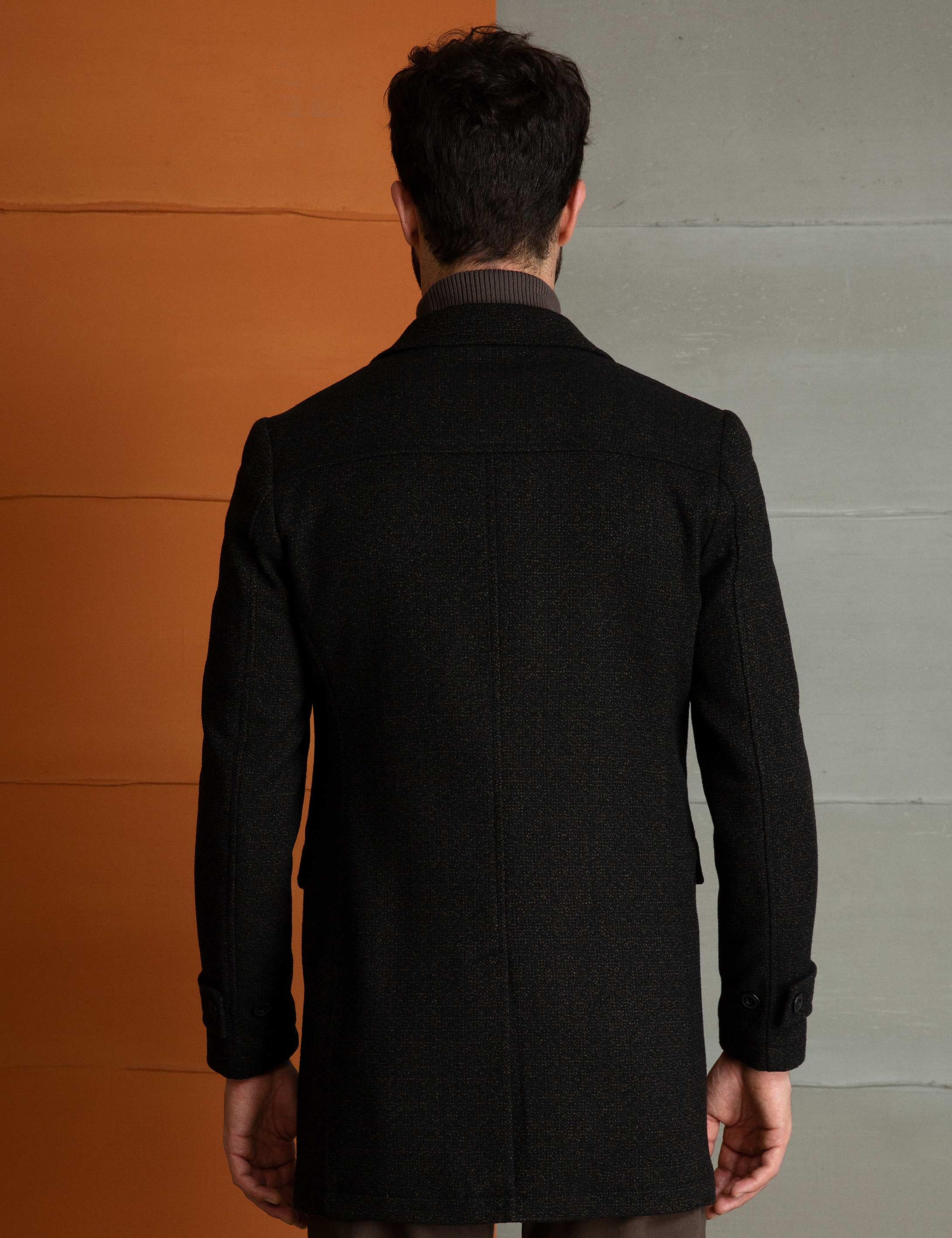 Haki Ex. Slim Fit Palto - Image 4