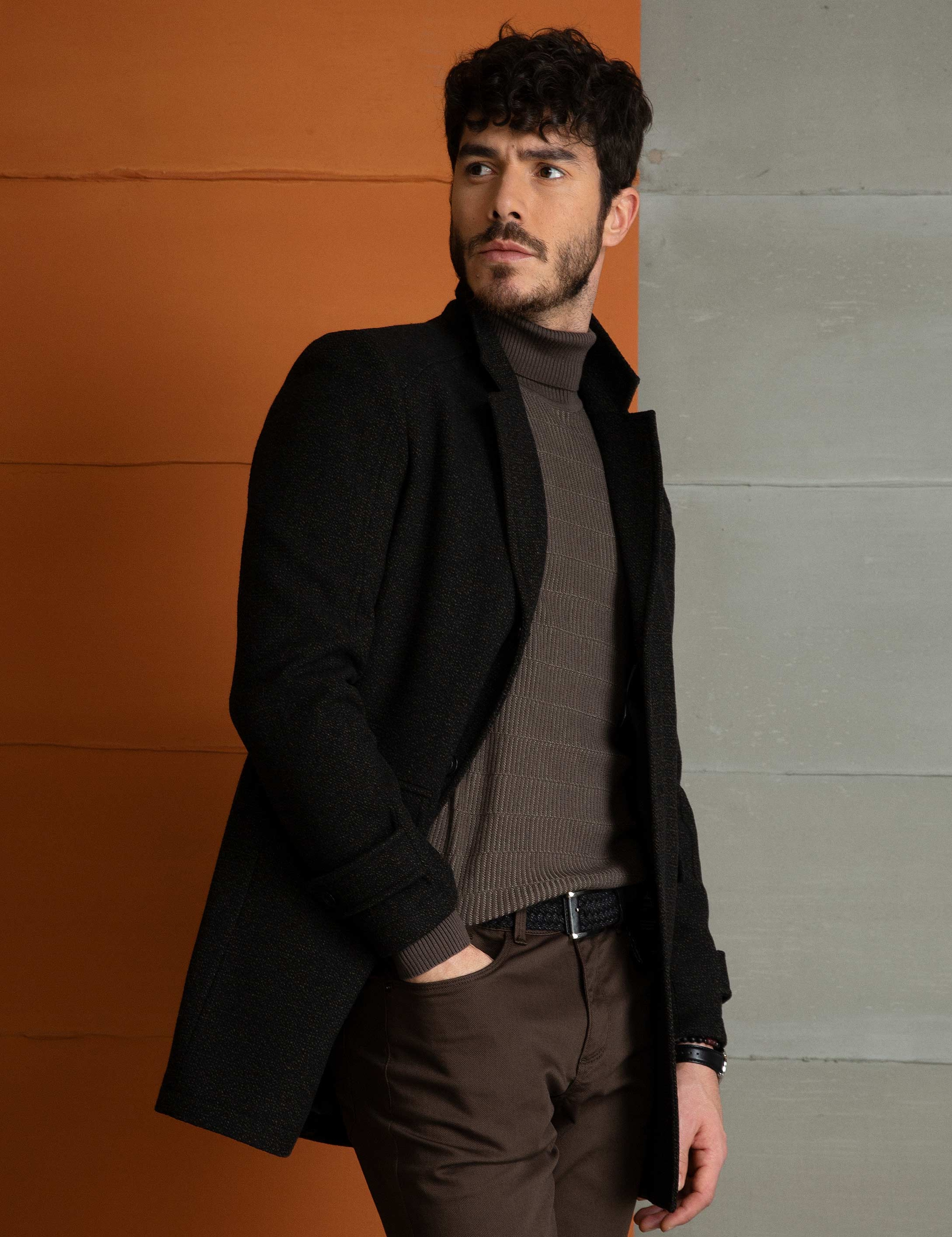 Haki Ex. Slim Fit Palto - Image 3