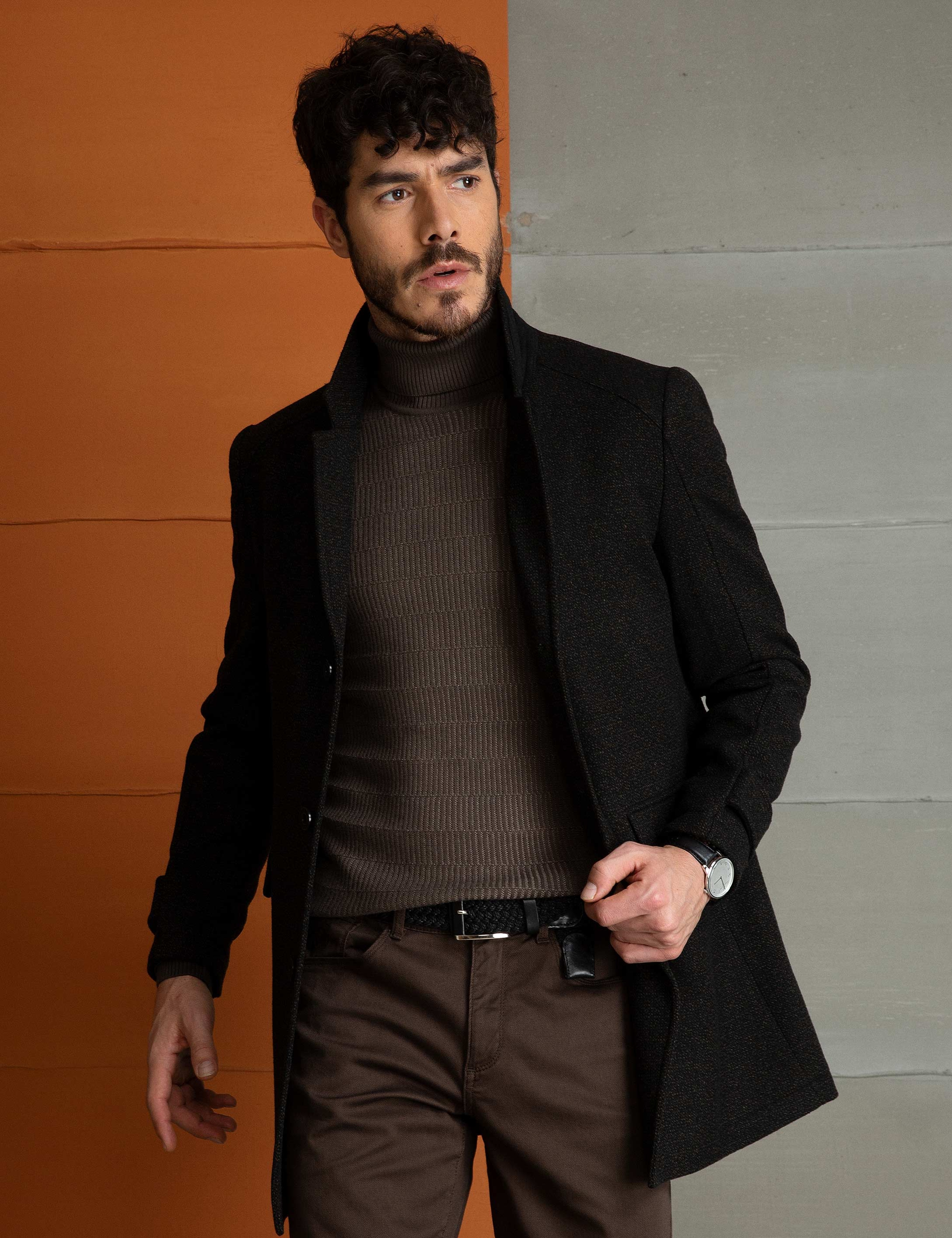Haki Ex. Slim Fit Palto - Image 2