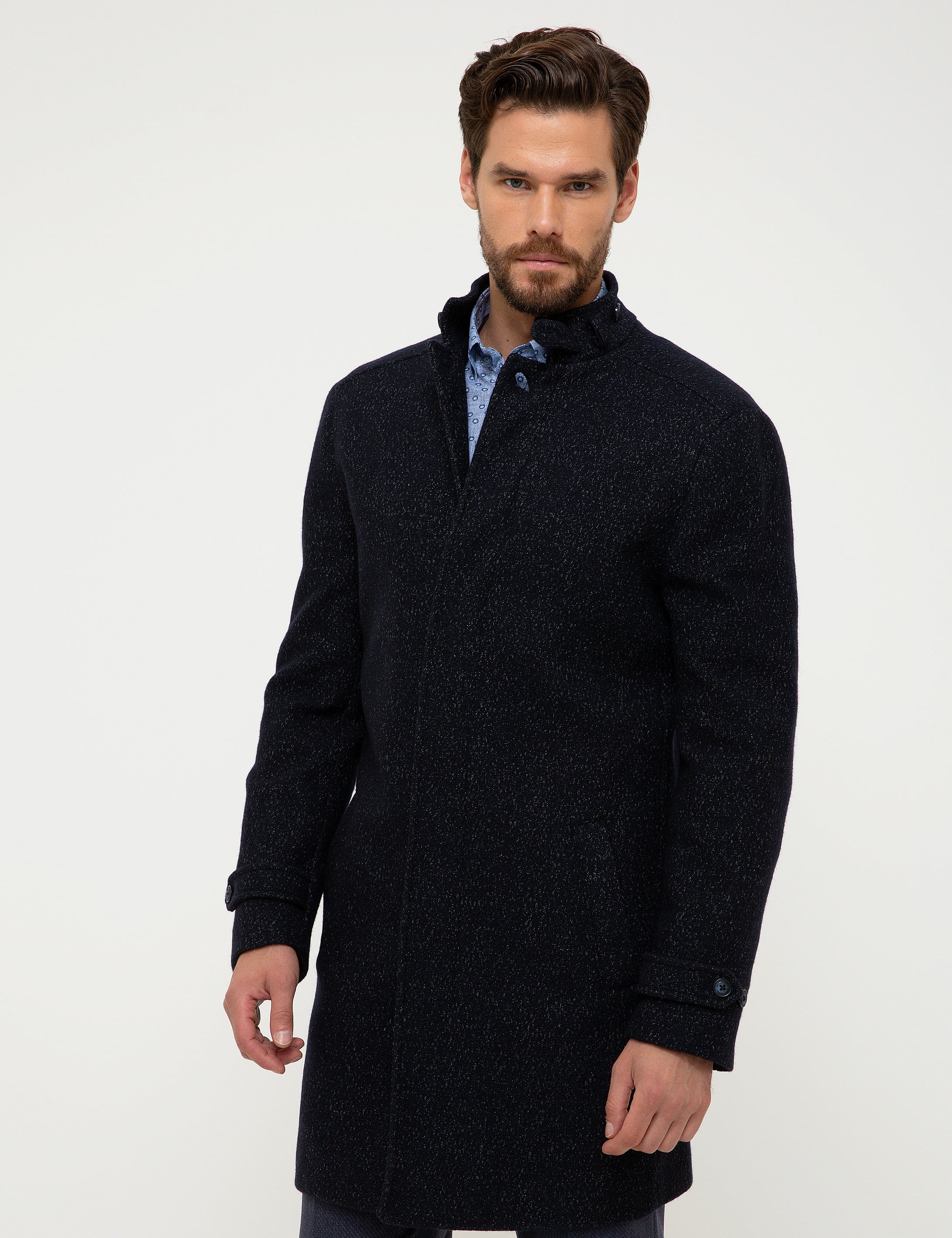 Lacivert Ex.Slim Fit Palto