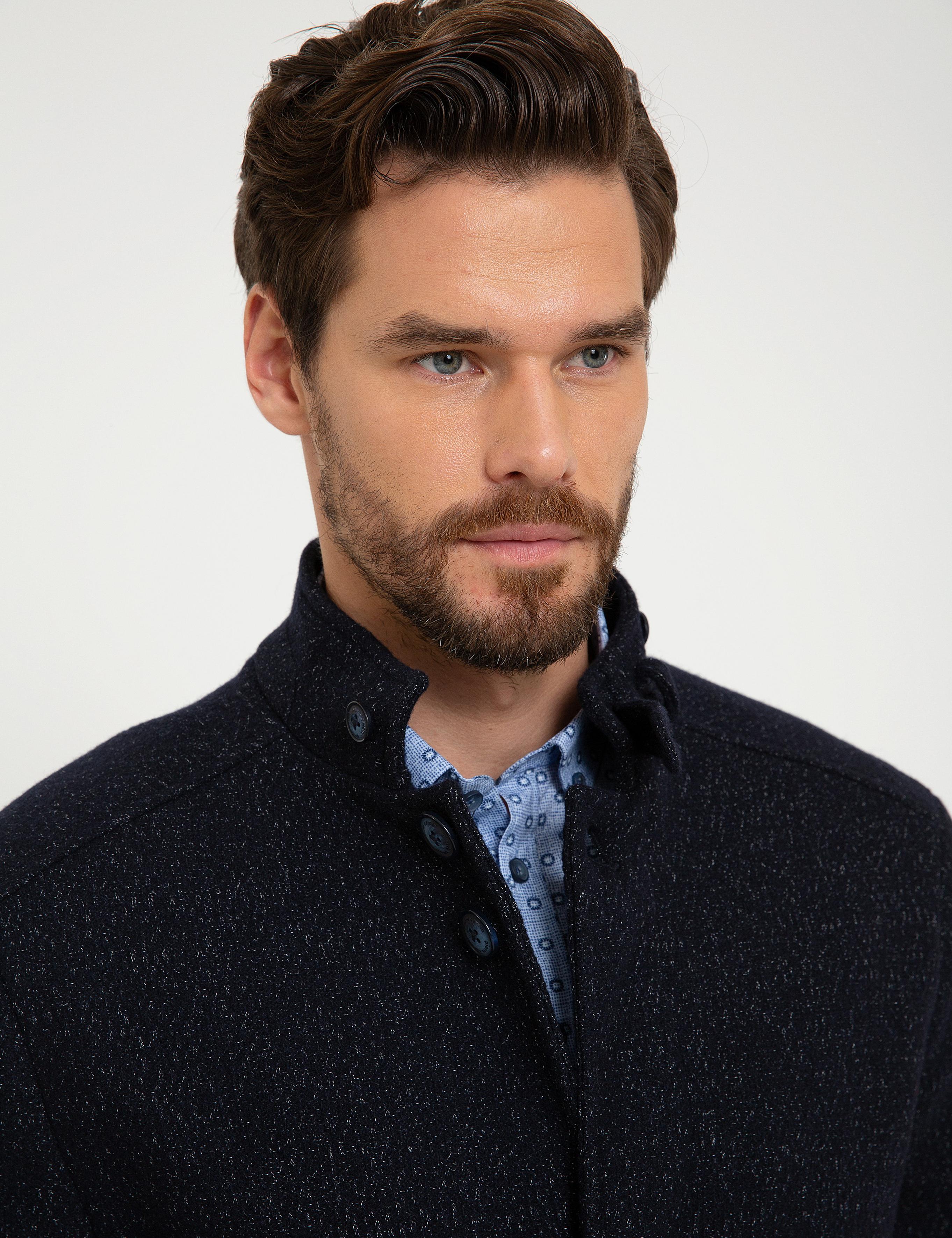 Lacivert Ex.Slim Fit Palto