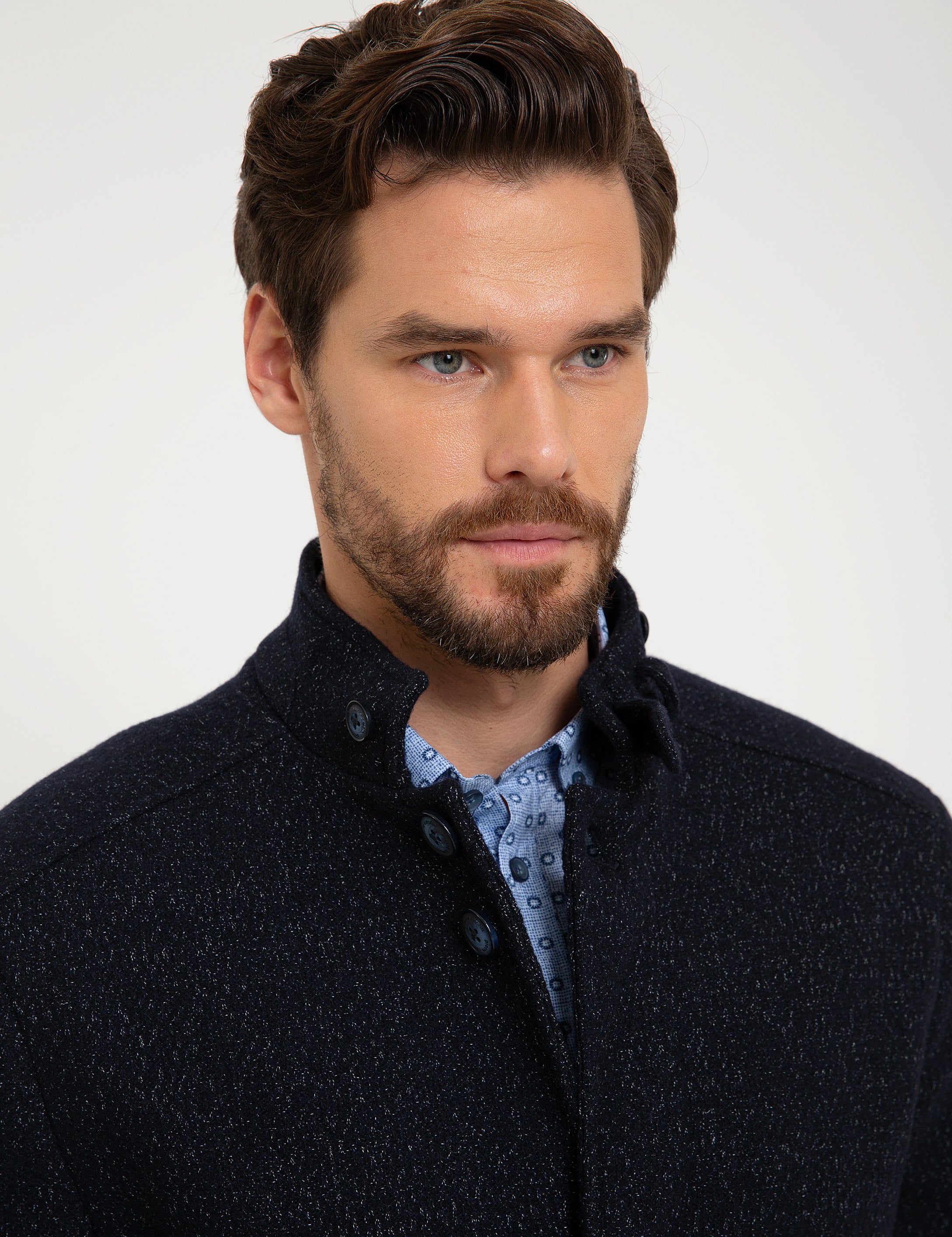 Lacivert Ex.Slim Fit Palto