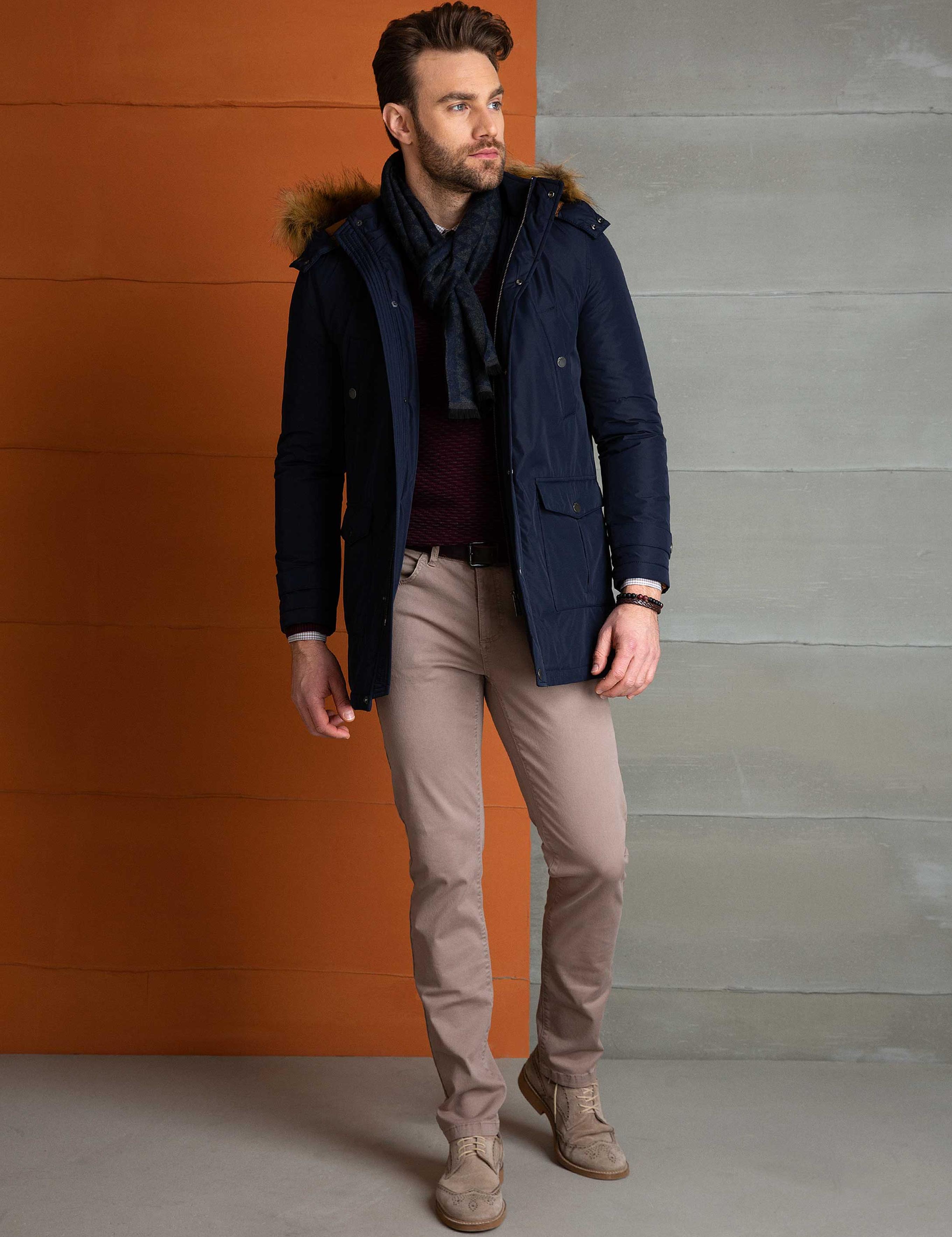 Açık Lacivert Standart Fit Kaban