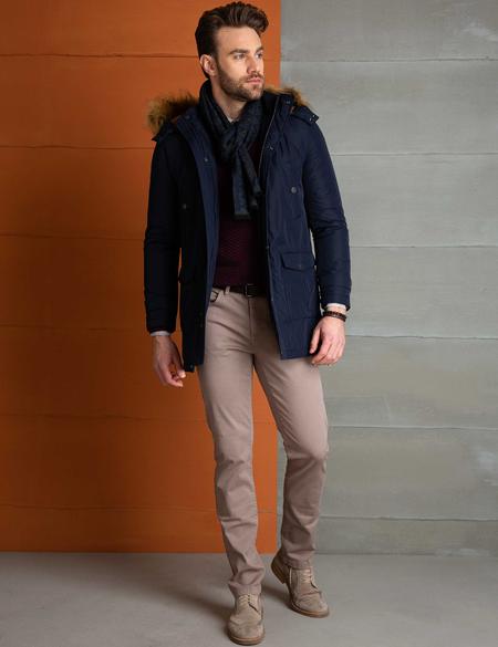 Açık Lacivert Standart Fit Kaban - 50194439021