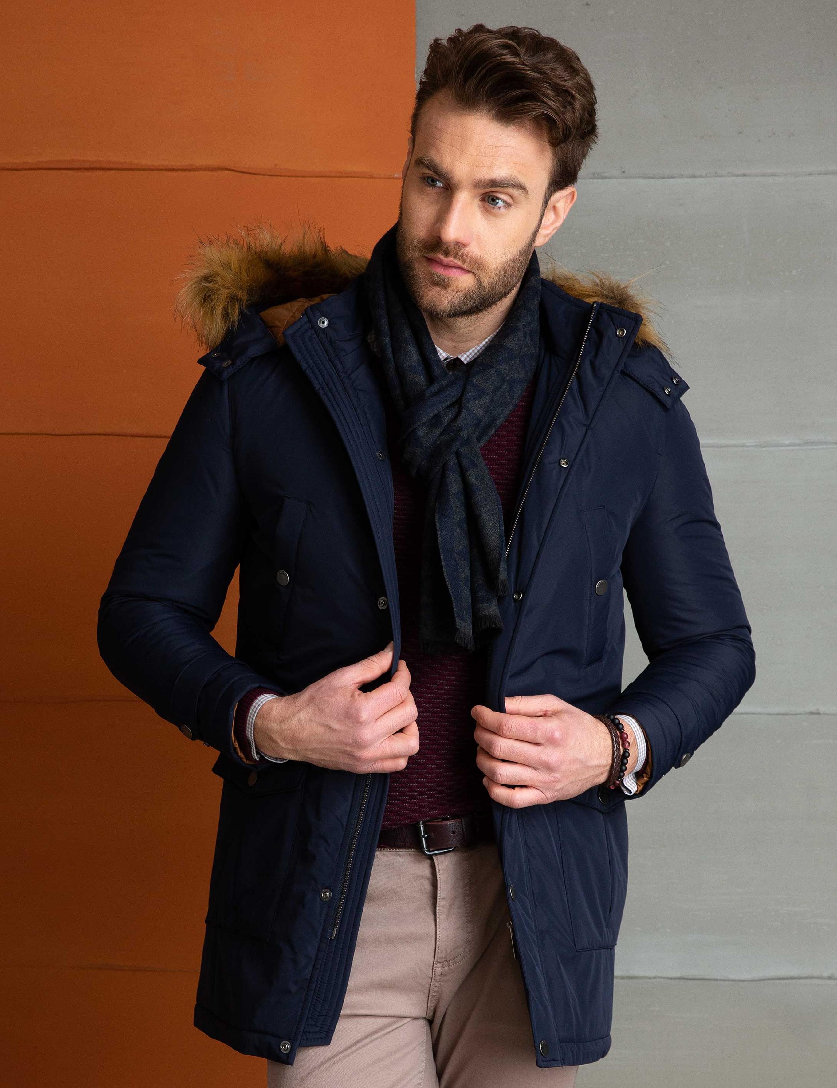 Açık Lacivert Standart Fit Kaban