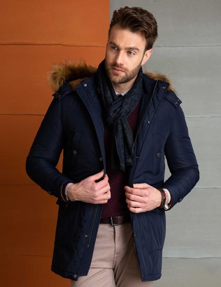 Açık Lacivert Standart Fit Kaban - 50194439021