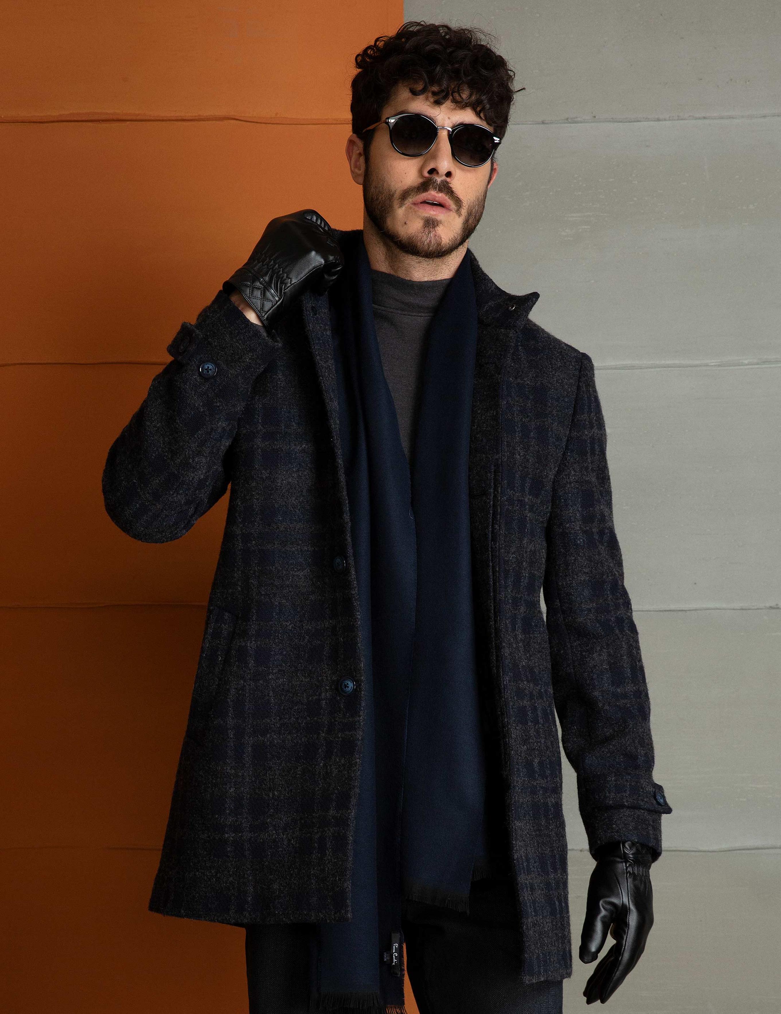 Lacivert Slim Fit Palto