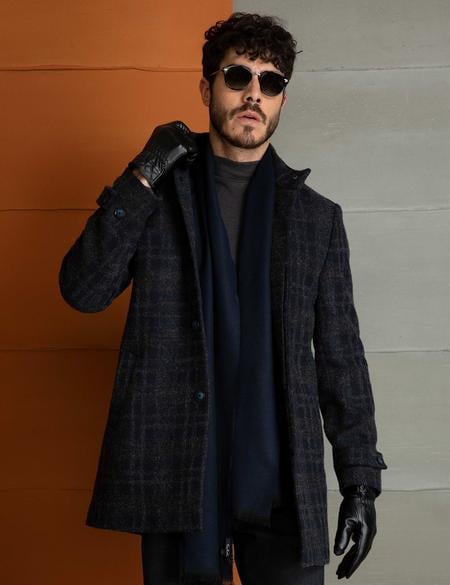 Lacivert Slim Fit Palto - 50194440029