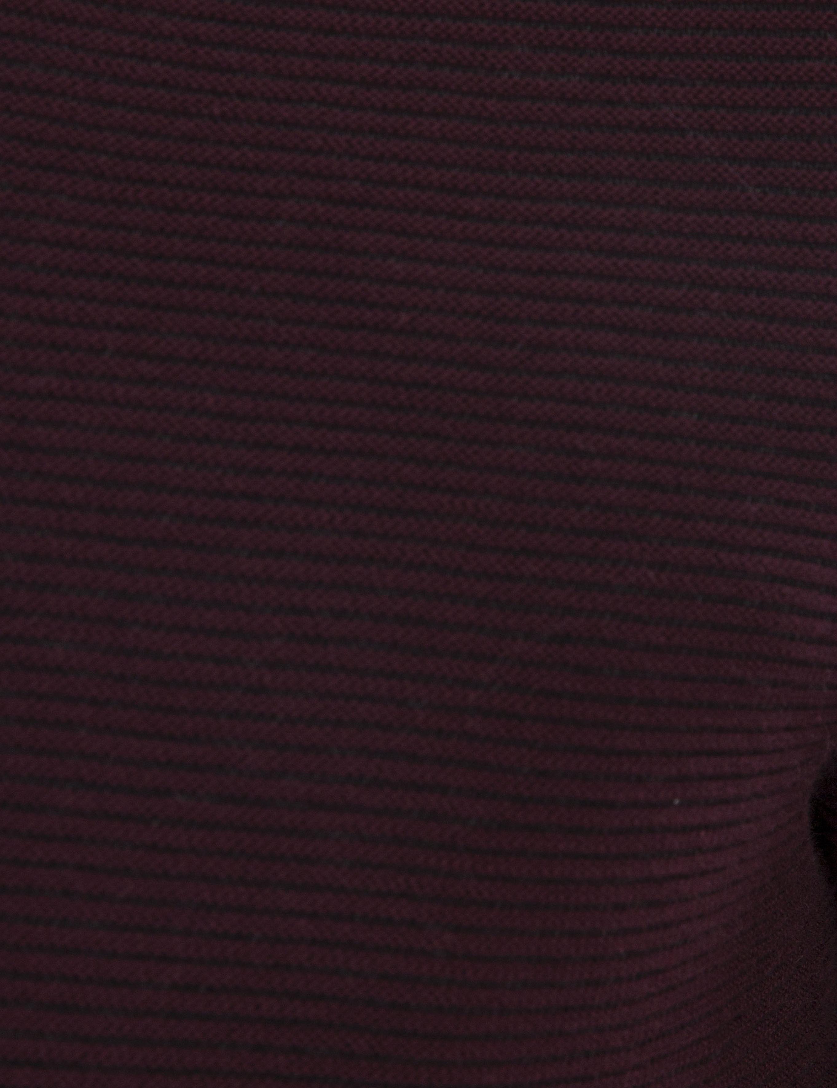 Bordo Slim Fit Bisiklet Yaka Triko Kazak