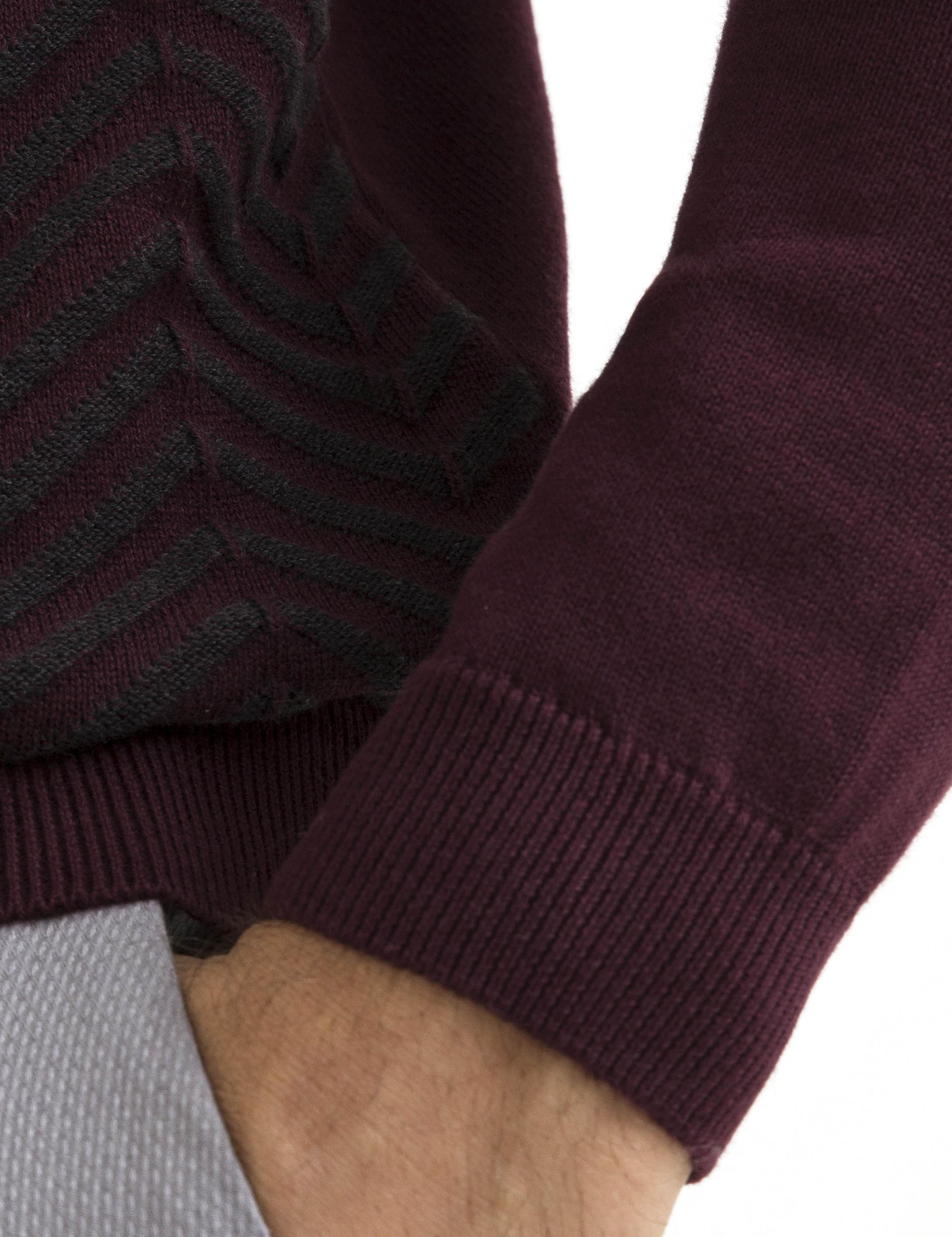 Bordo Slim Fit Triko Kazak