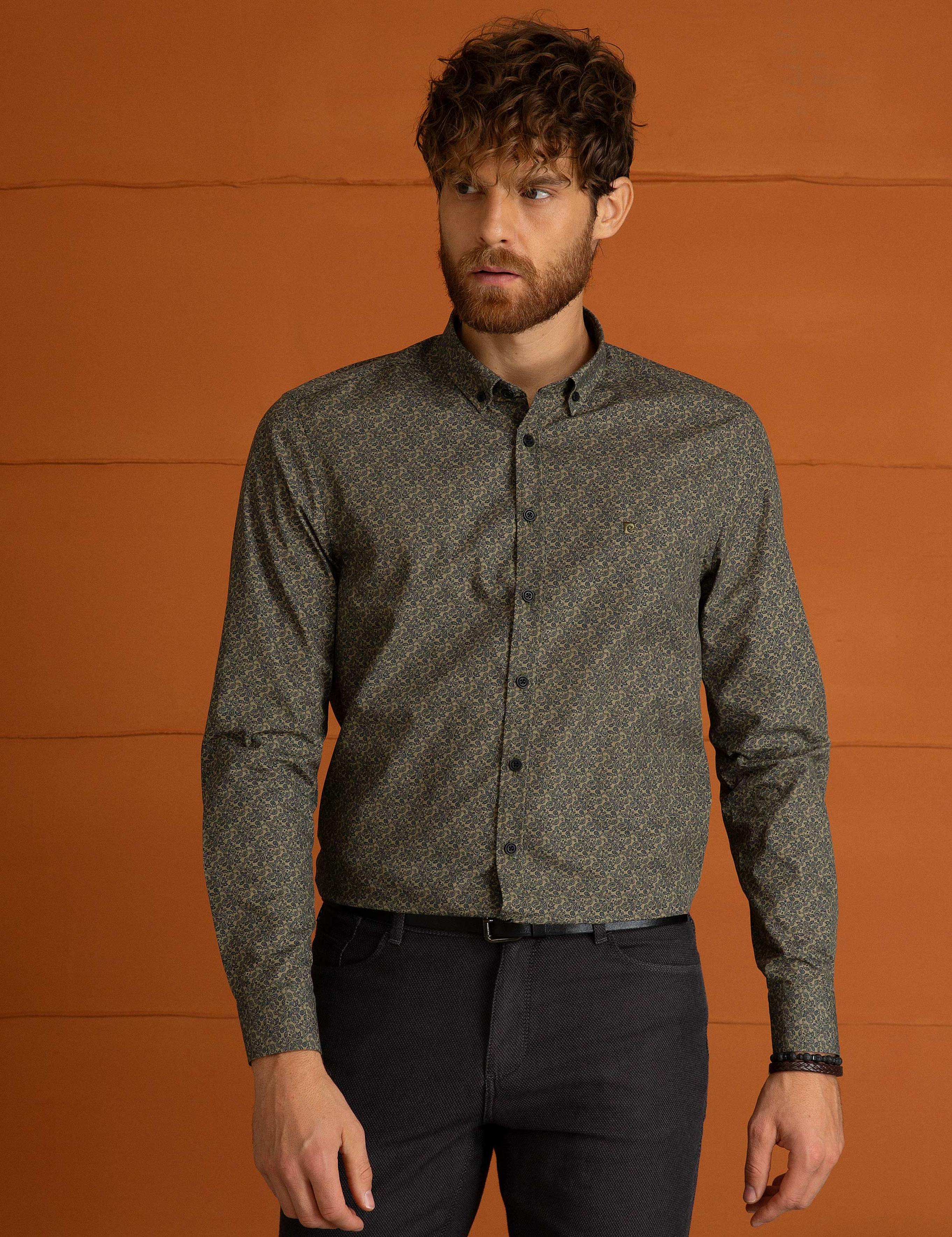 Haki Slim Fit Gömlek