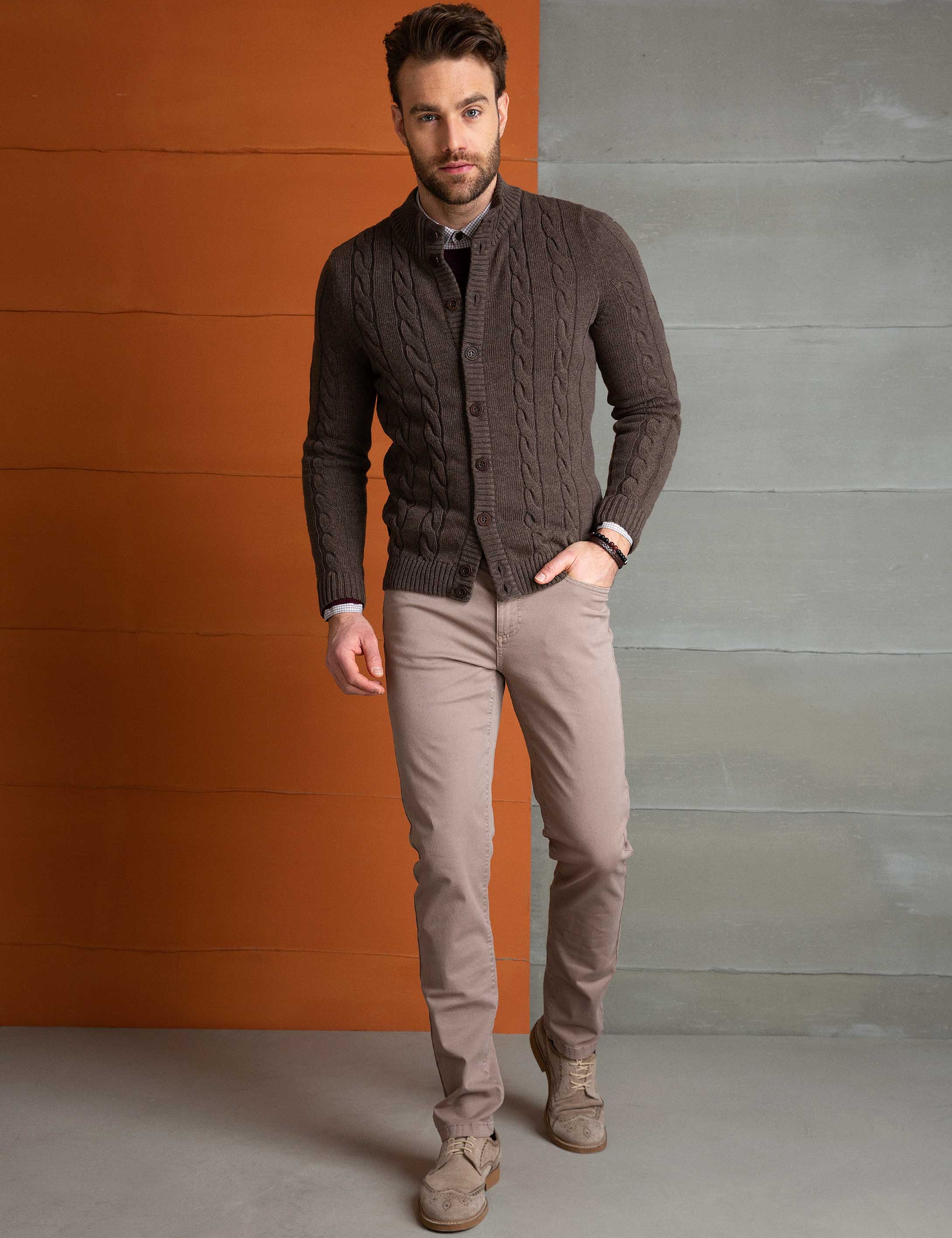 Vizon Slim Fit Triko Hırka