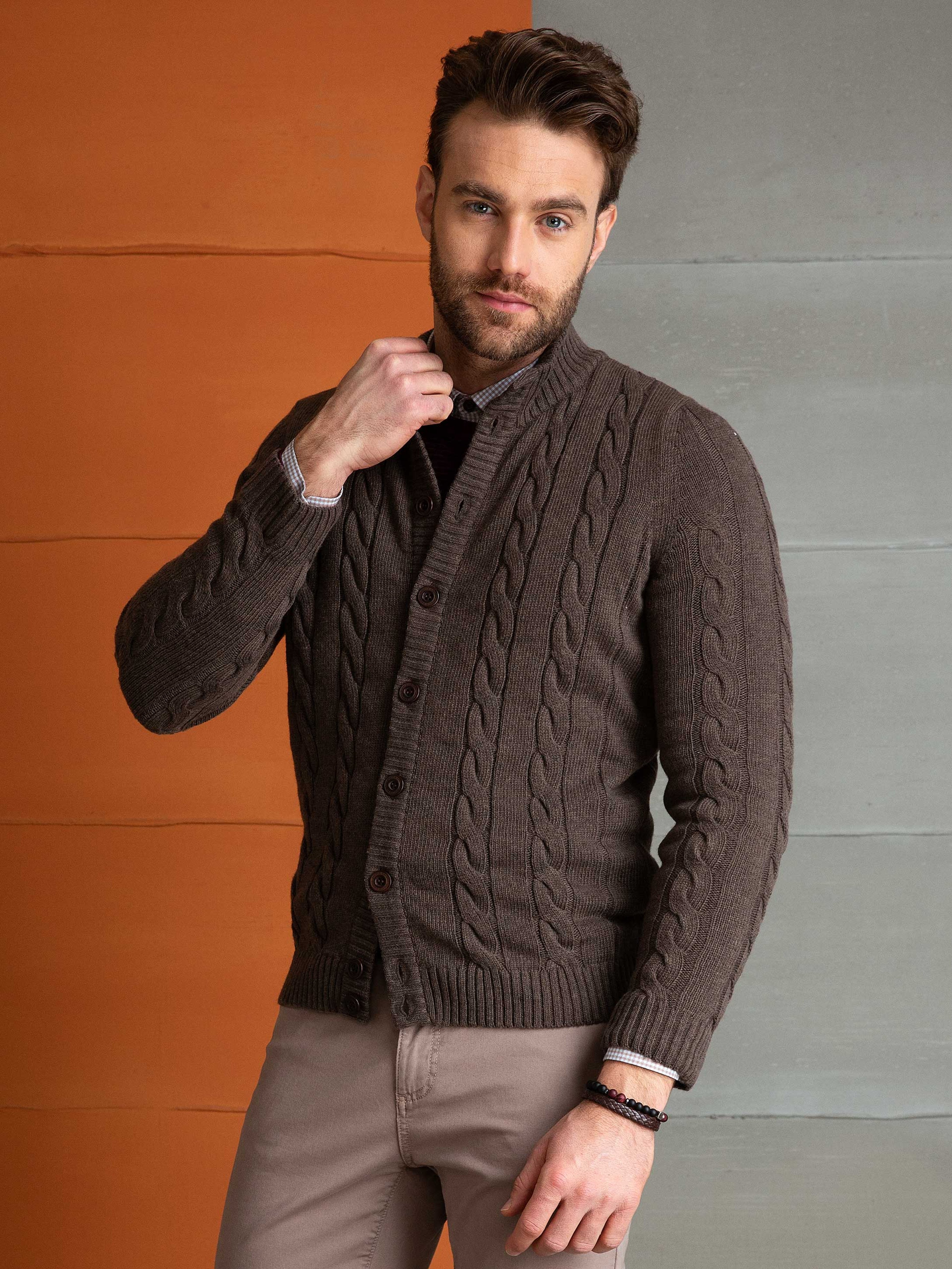Vizon Slim Fit Triko Hırka - Image 1