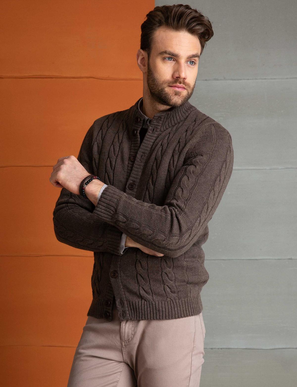 Vizon Slim Fit Triko Hırka - 50194748018