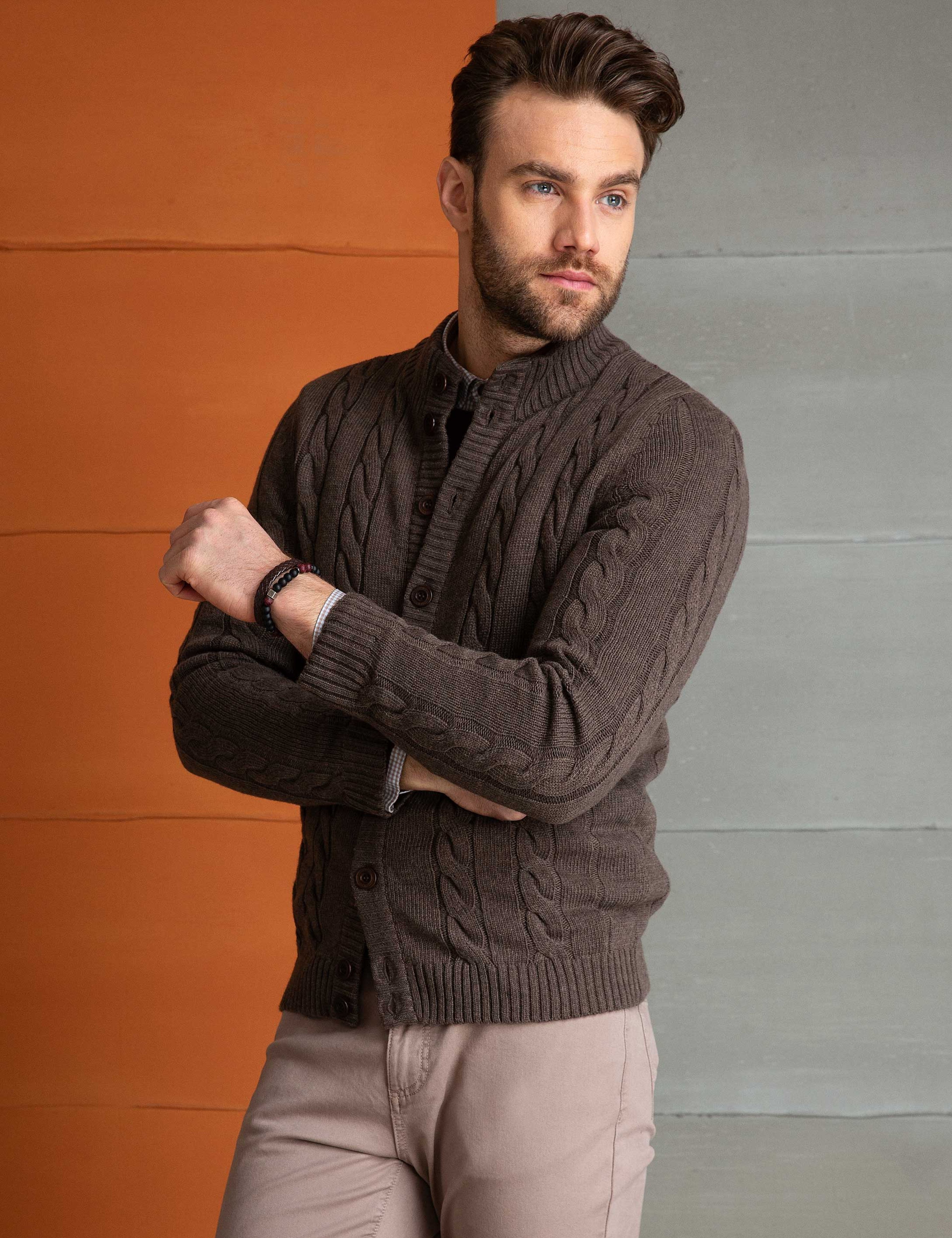 Vizon Slim Fit Triko Hırka