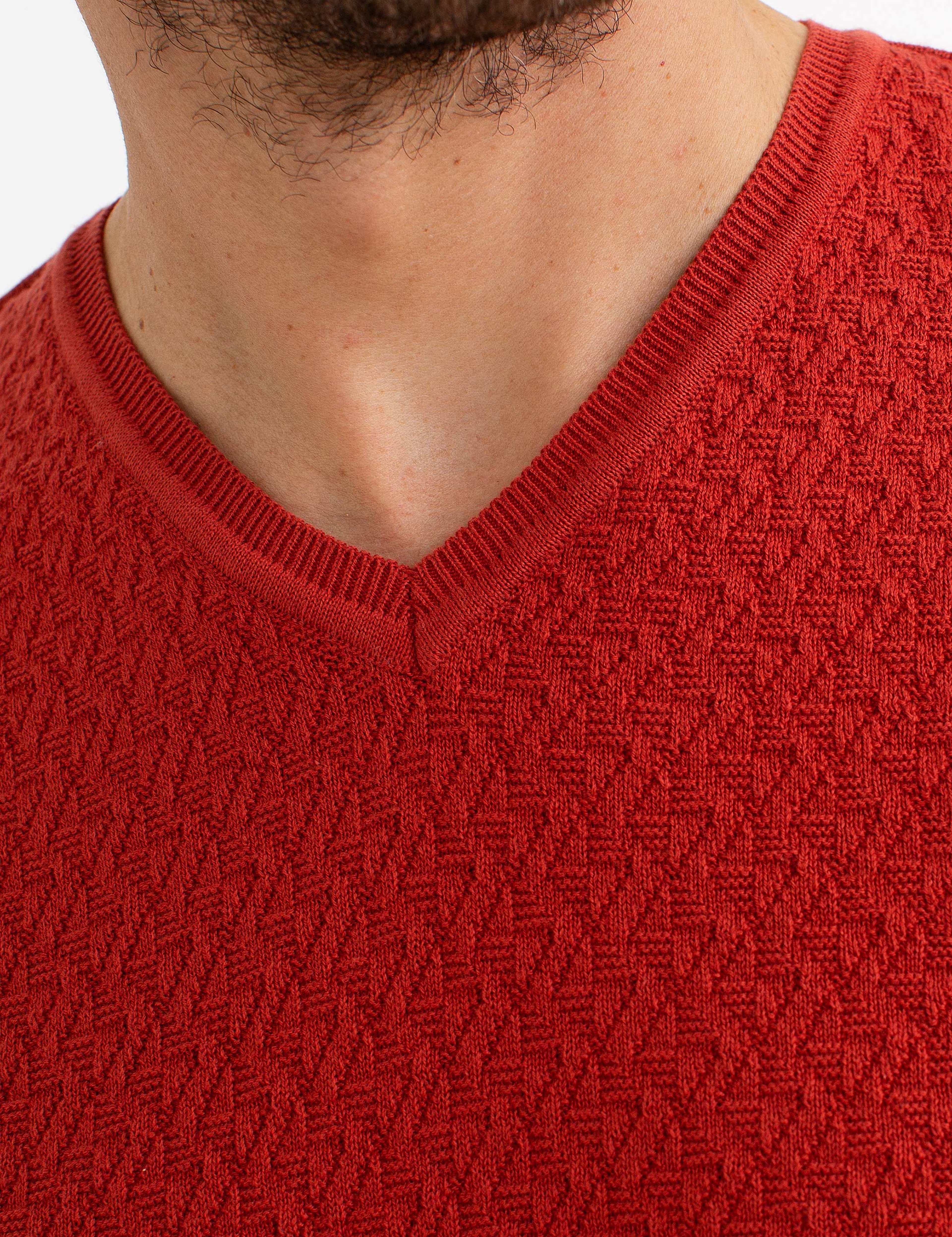 Kiremit Slim Fit Triko Kazak - Image 4
