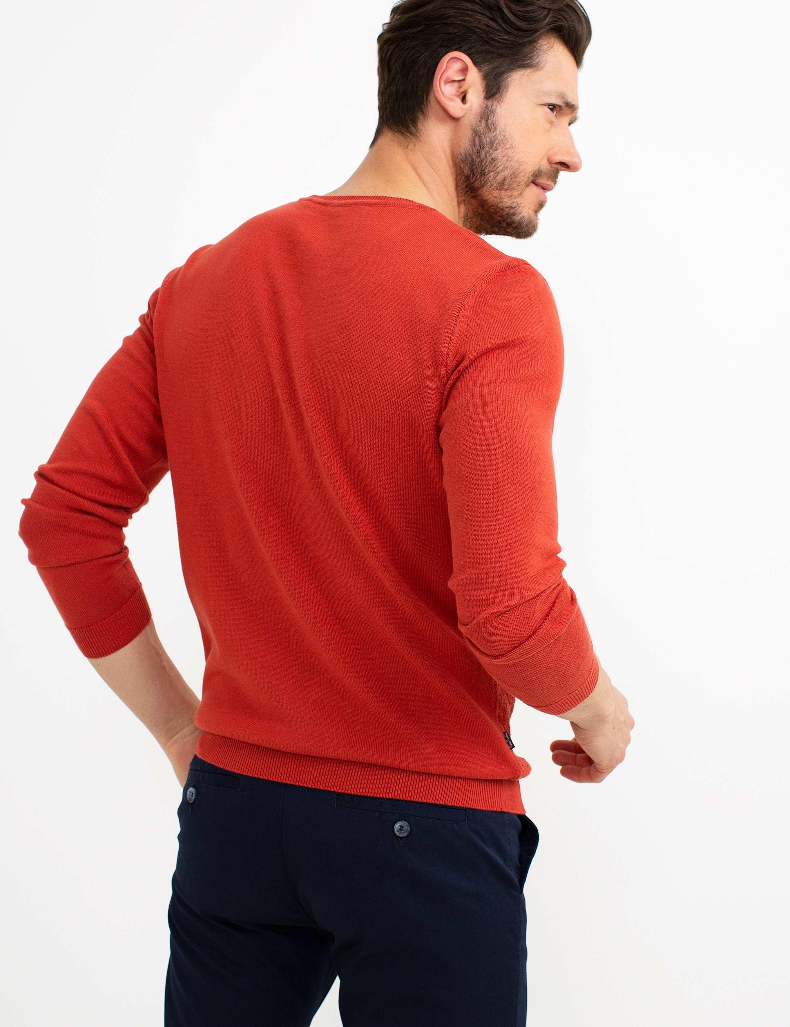 Kiremit Slim Fit Triko Kazak