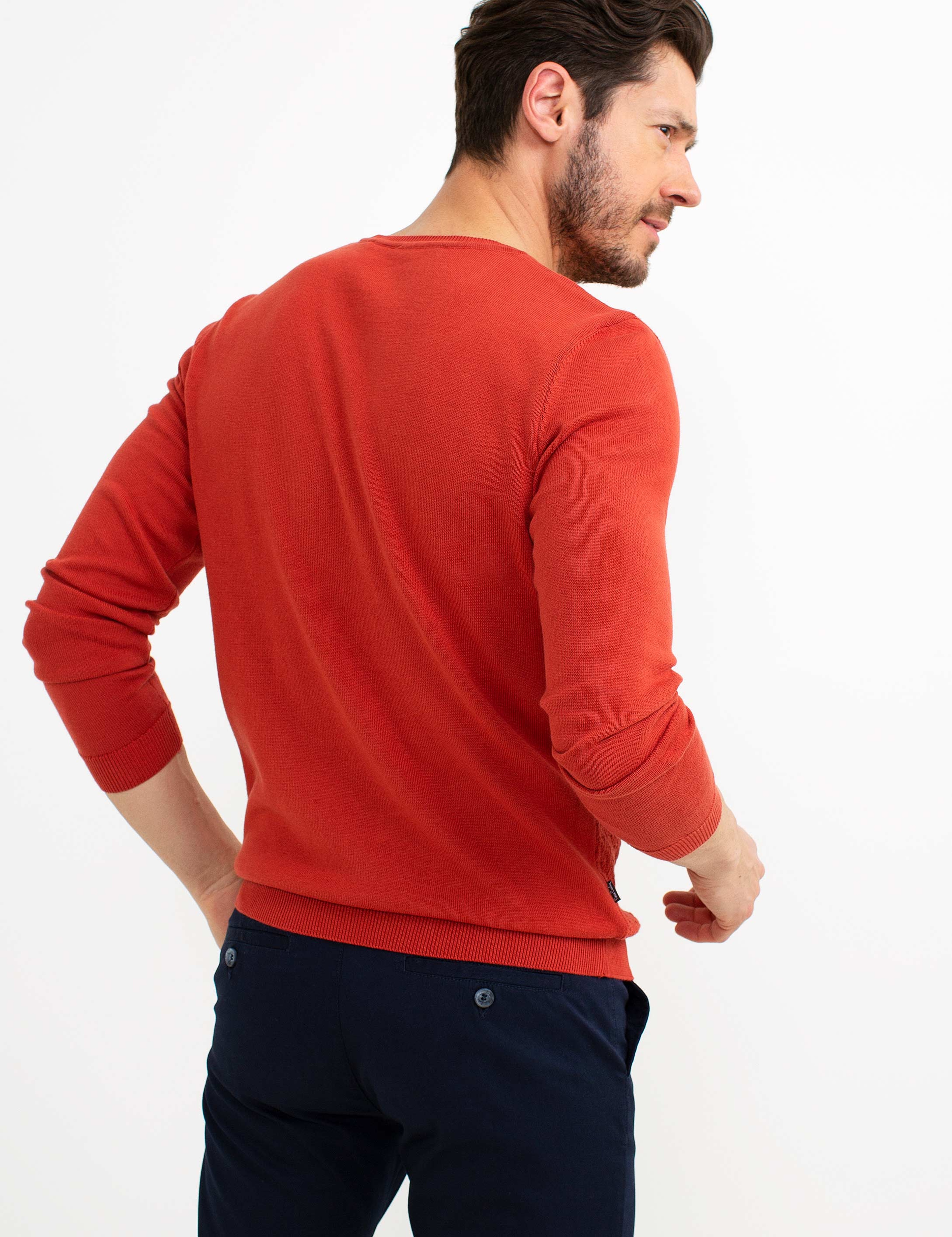 Kiremit Slim Fit Triko Kazak - Image 3