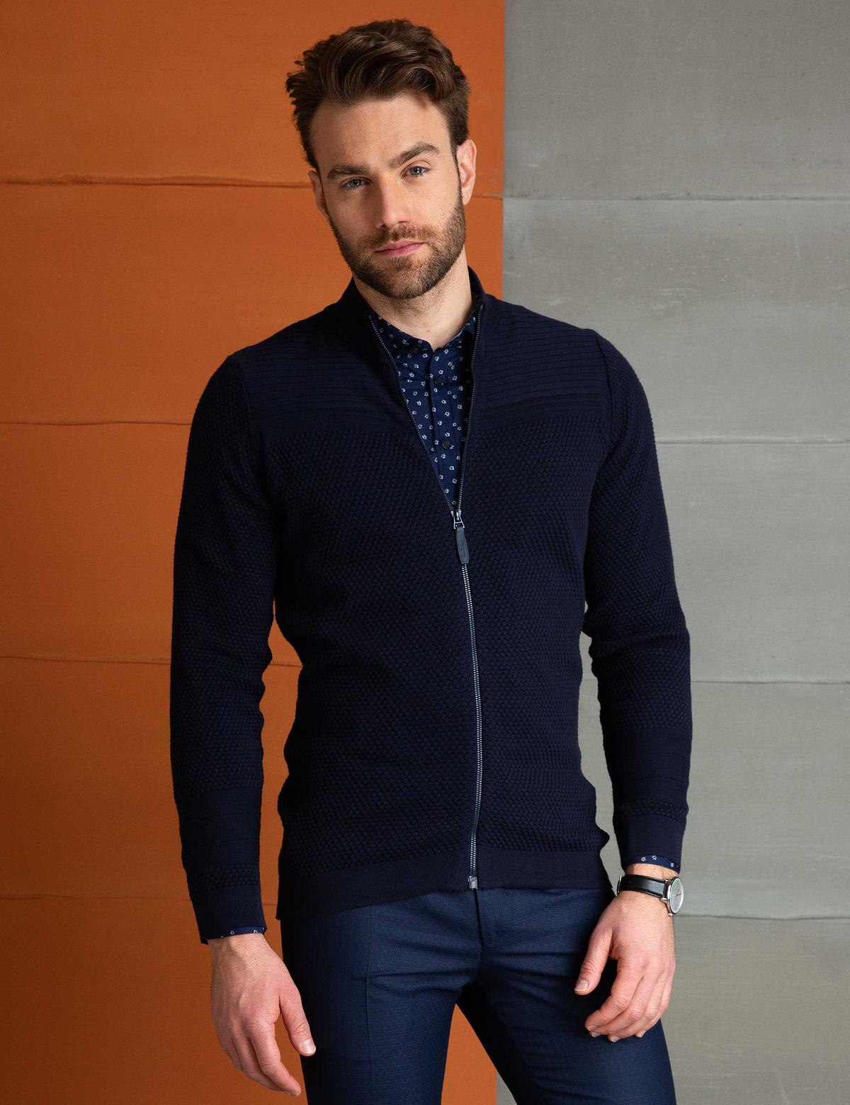 Lacivert Triko Hırka