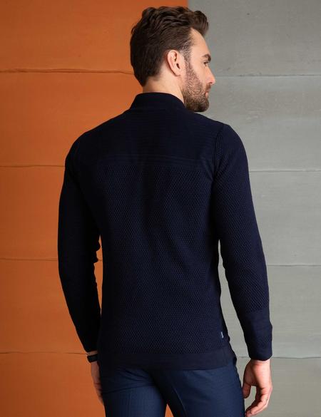 Lacivert Triko Hırka - 50194838033