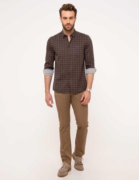 Kahverengi Regular Fit Gömlek - 50194899014