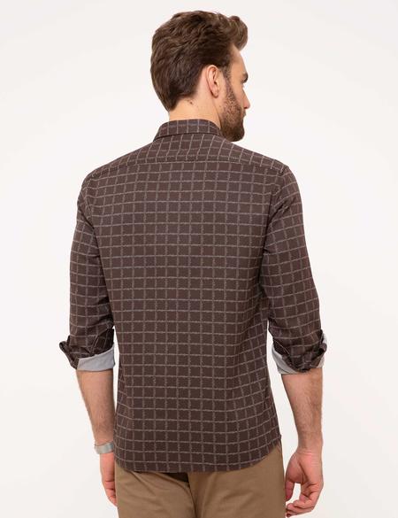 Kahverengi Regular Fit Gömlek - 50194899014