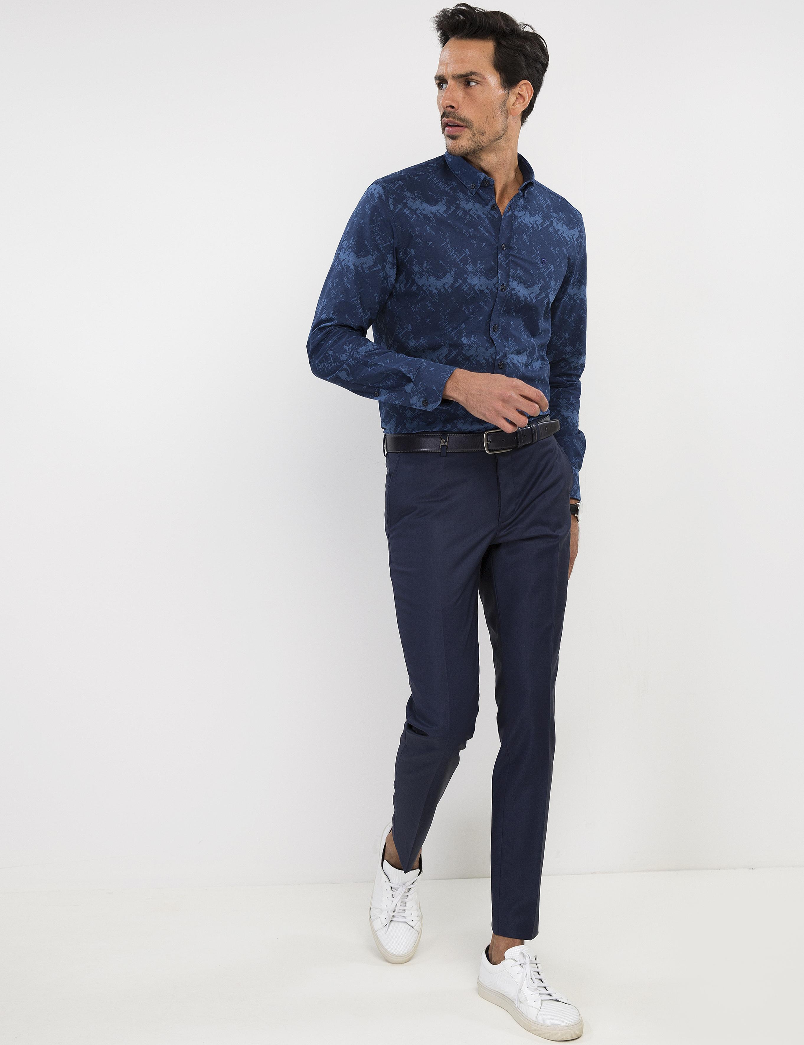 Lacivert Slim Fit Gömlek