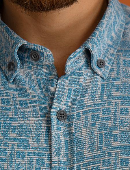 Petrol Slim Fit Uzun Kollu Gömlek - 50194966010