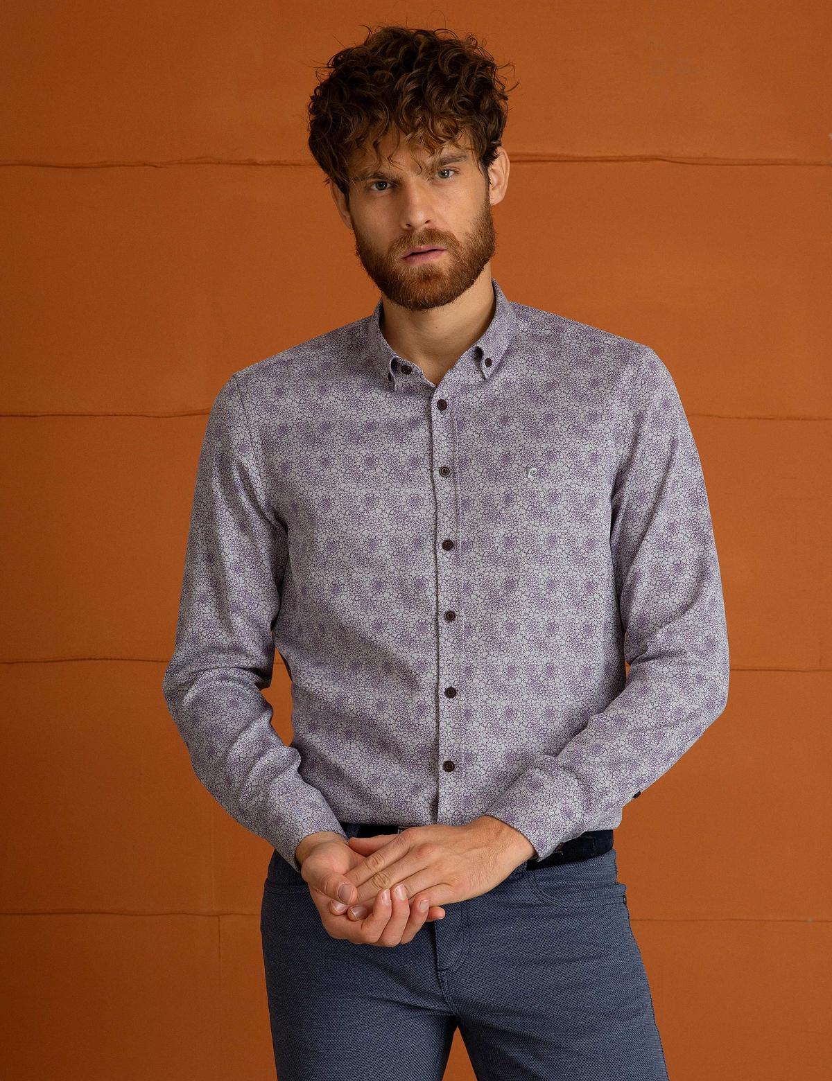 Fuşya Slim Fit Gömlek - 50194971008