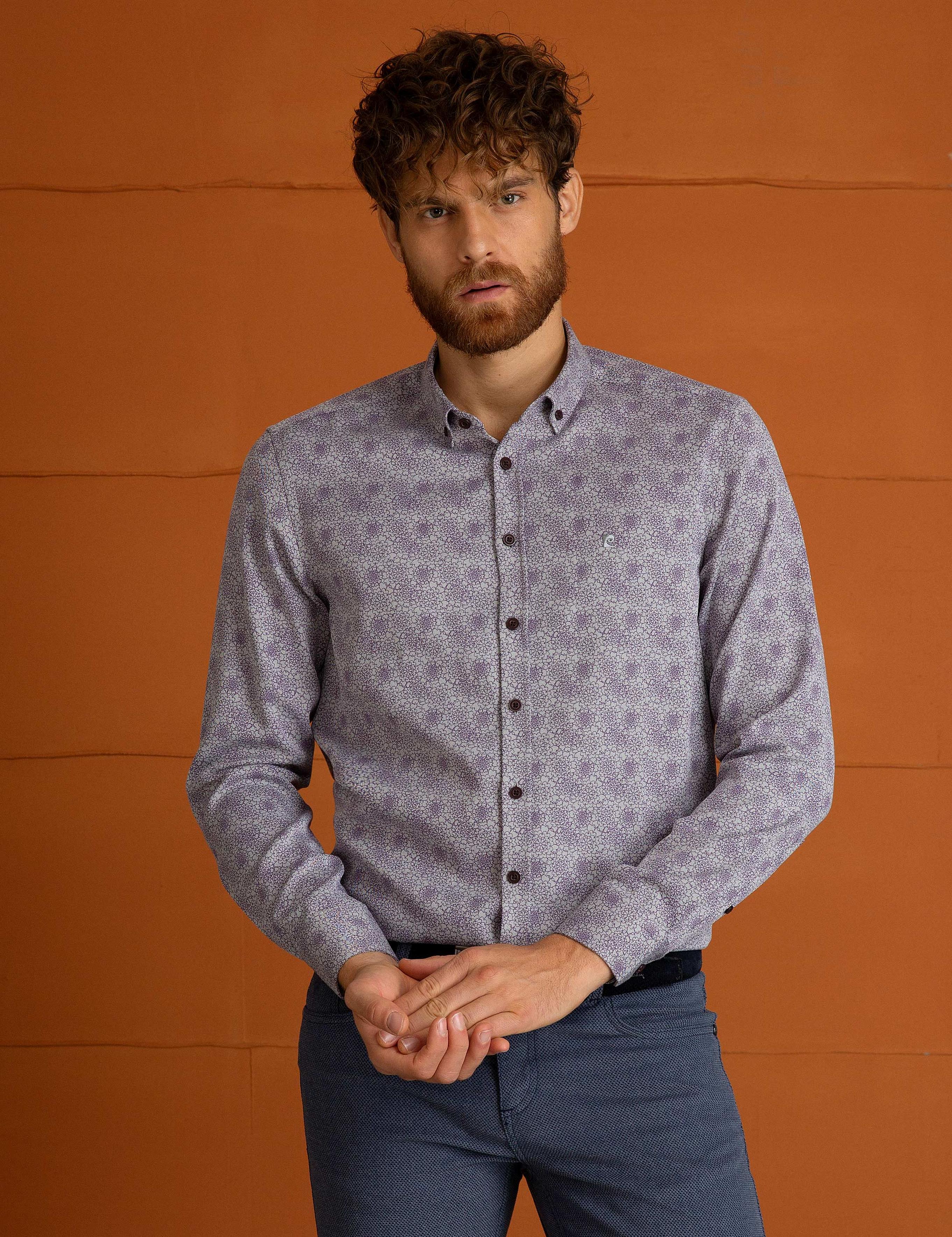 Fuşya Slim Fit Gömlek