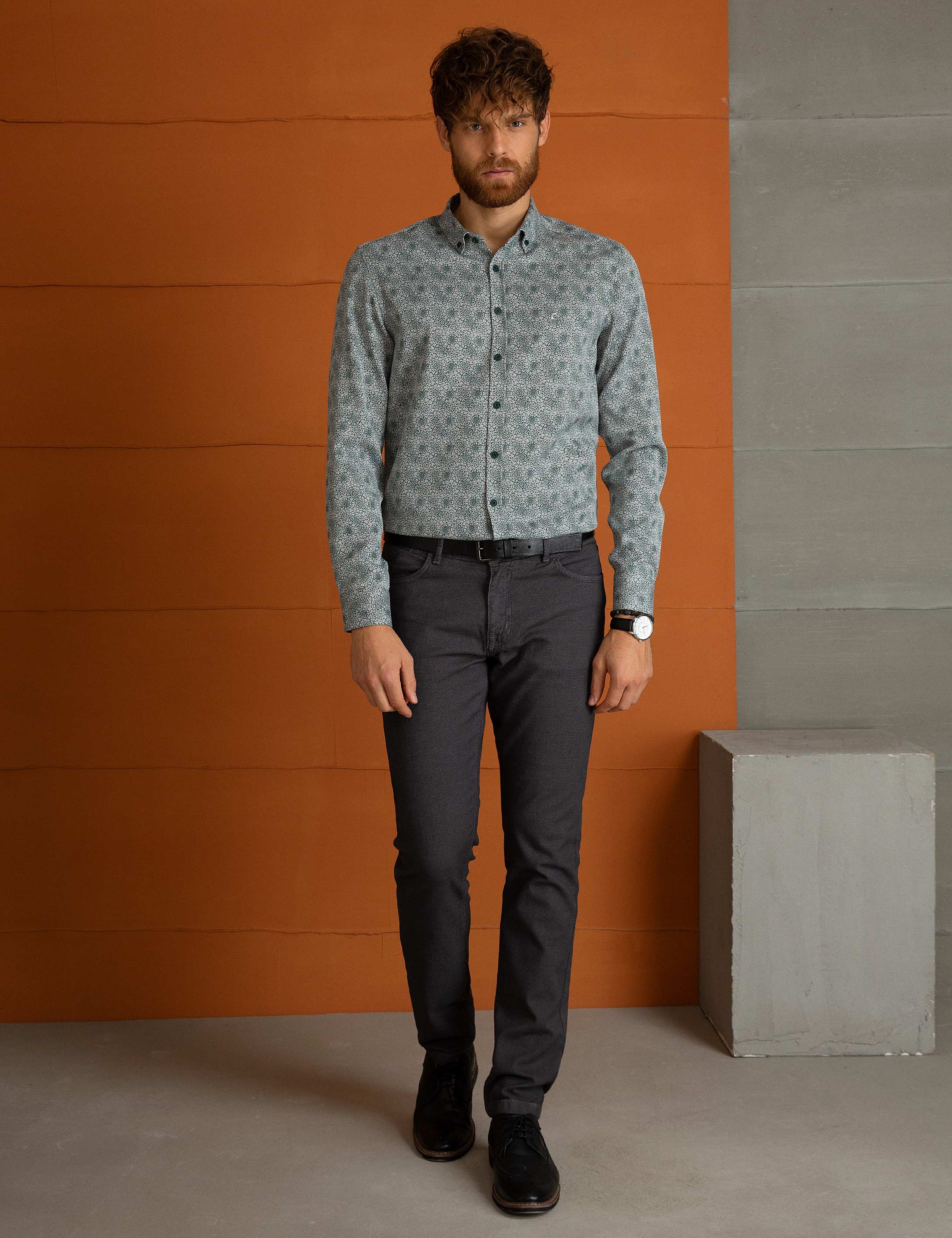Yeşil Slim Fit Gömlek - Image 1