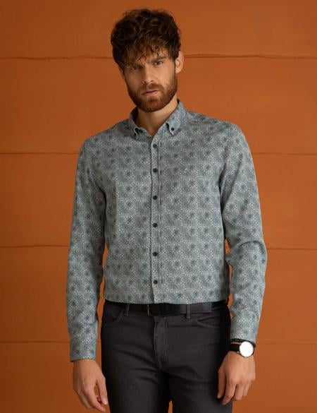 Yeşil Slim Fit Gömlek - 50194971014