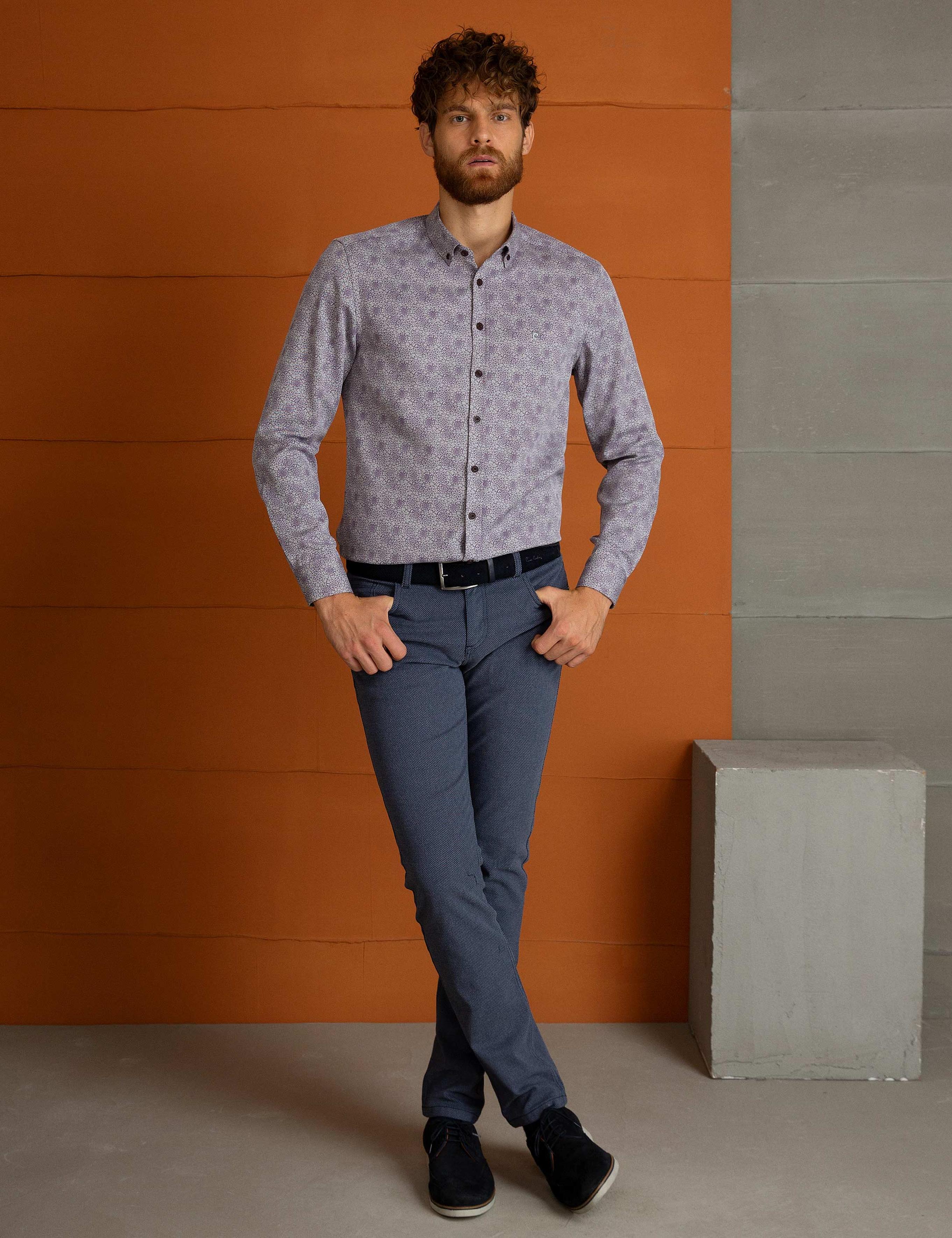 Fuşya Slim Fit Gömlek