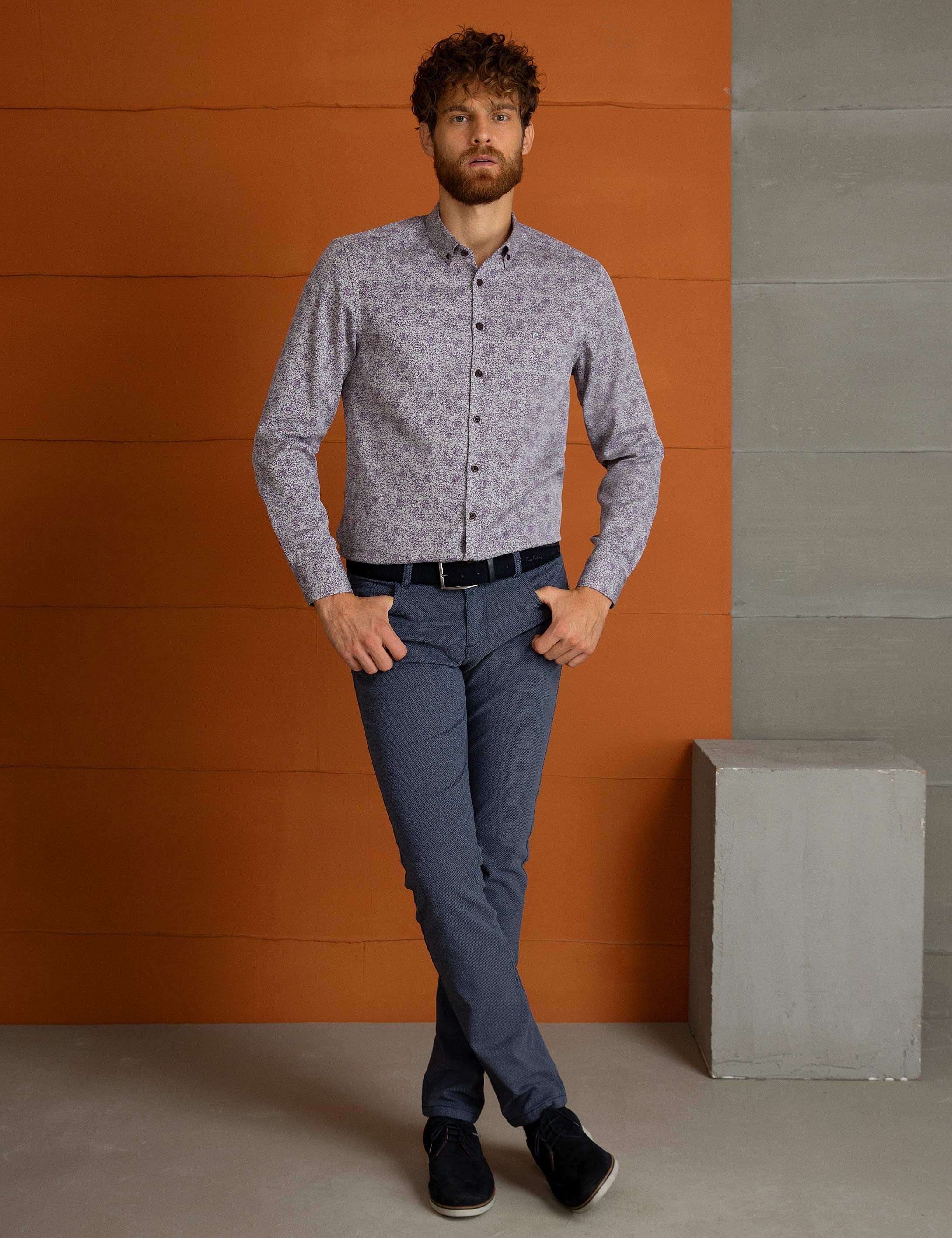 Fuşya Slim Fit Gömlek