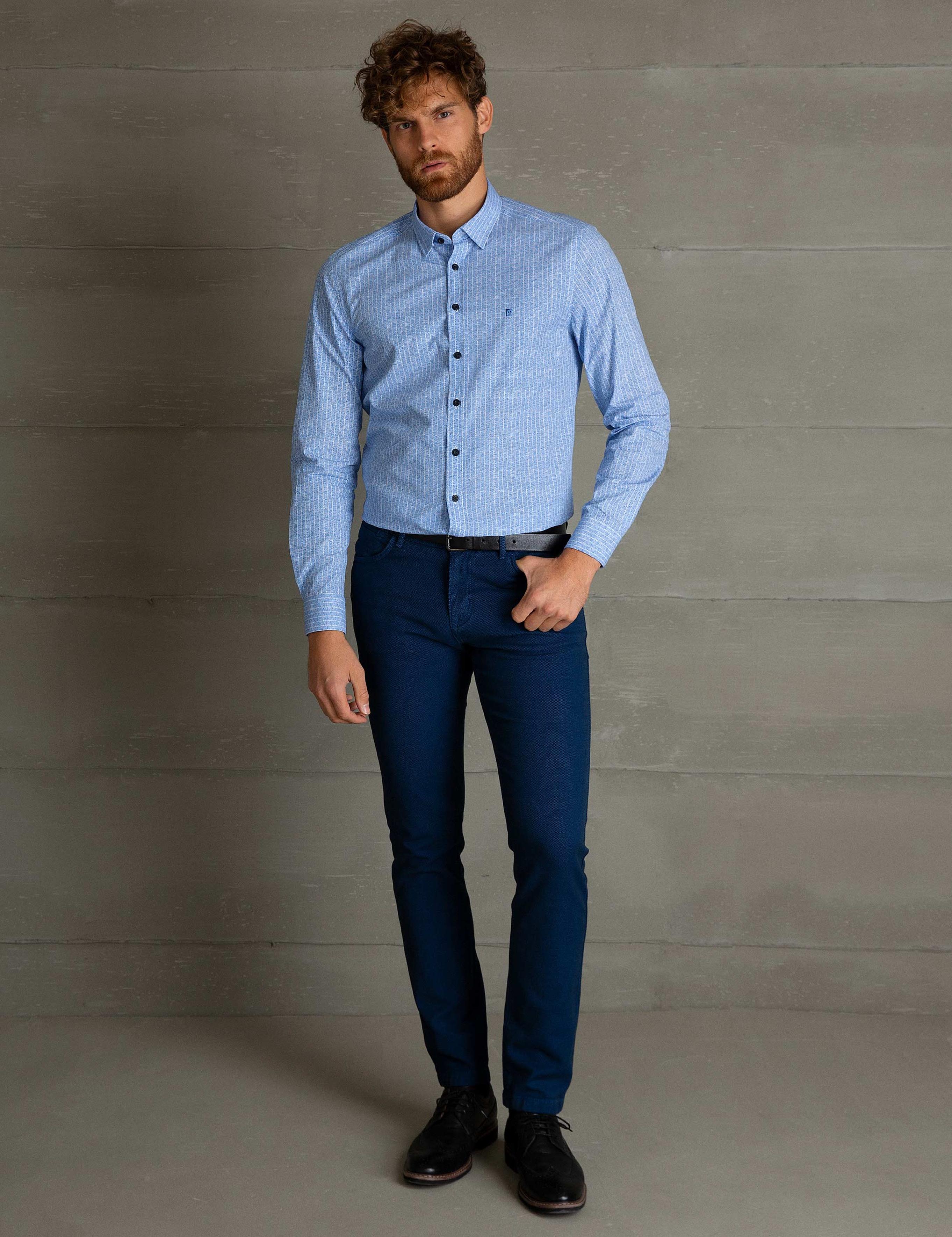 Mavi Slim Fit Gömlek