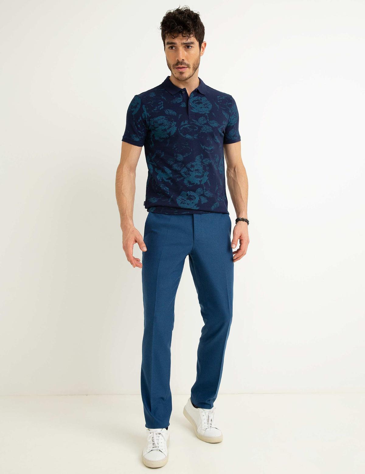 Lacivert Slim Fit T-Shirt