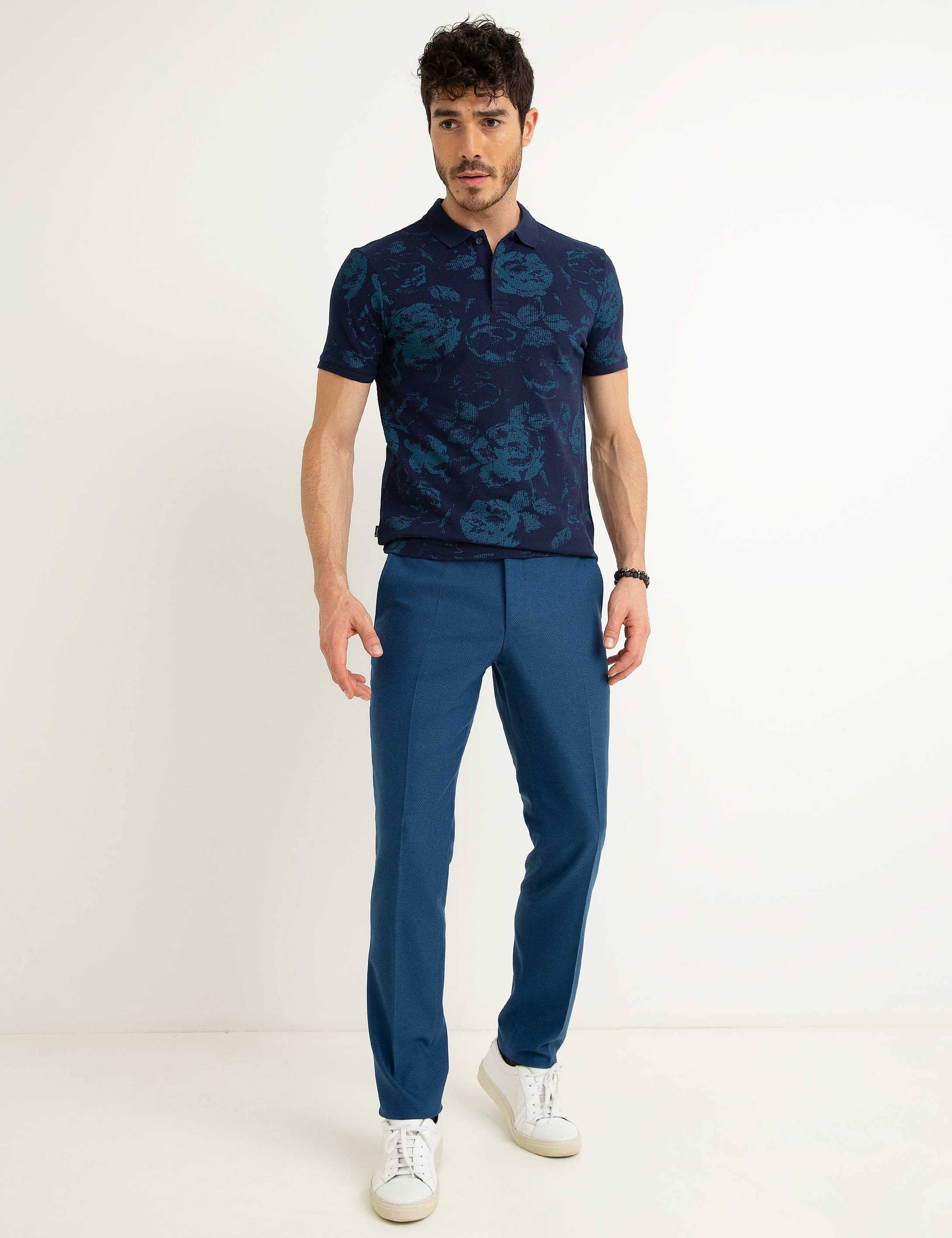 Lacivert Slim Fit T-Shirt - Image 1
