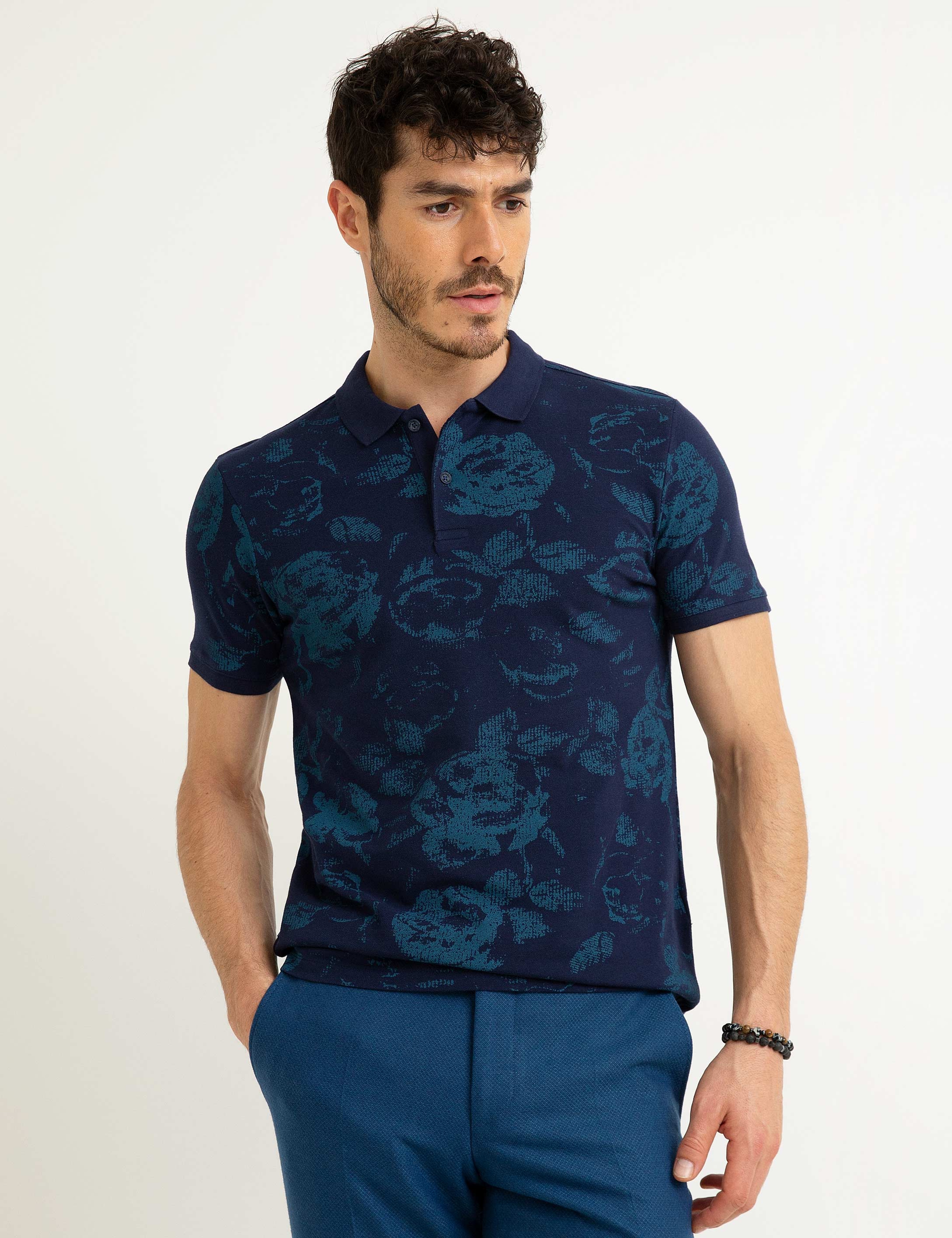 Lacivert Slim Fit T-Shirt