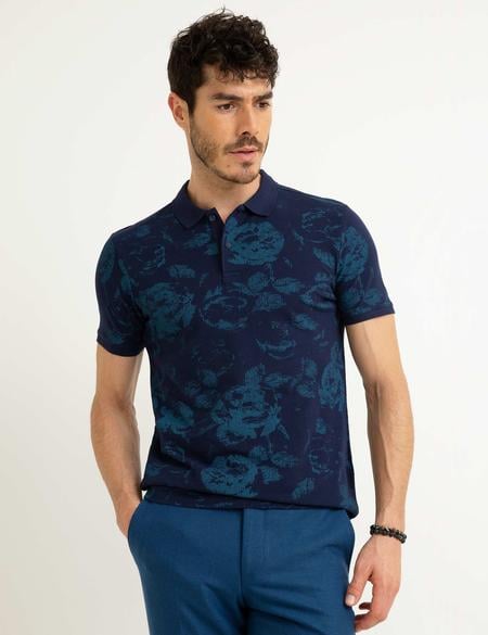 Lacivert Slim Fit T-Shirt - 50195151044