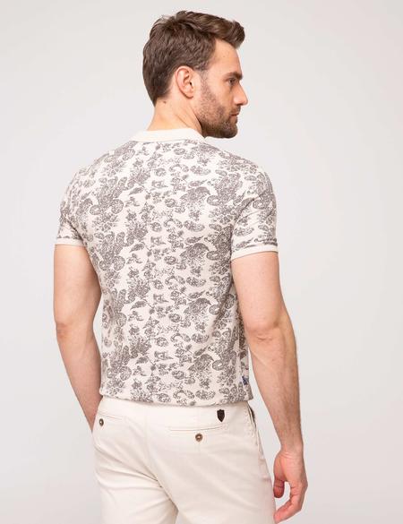 Bej Slim Fit Polo Yaka T-Shirt - 50195156167