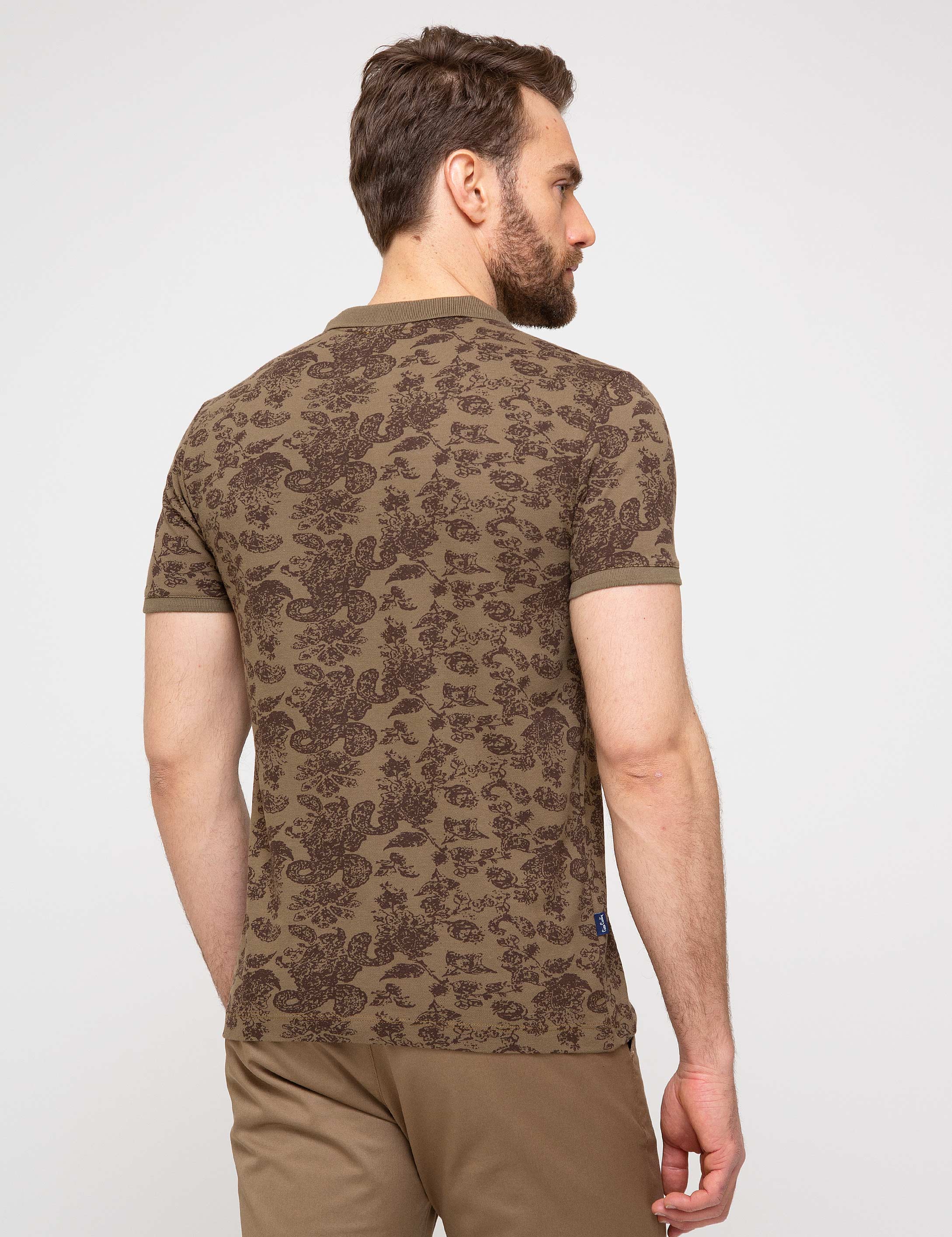 Haki Slim Fit Polo Yaka T-Shirt