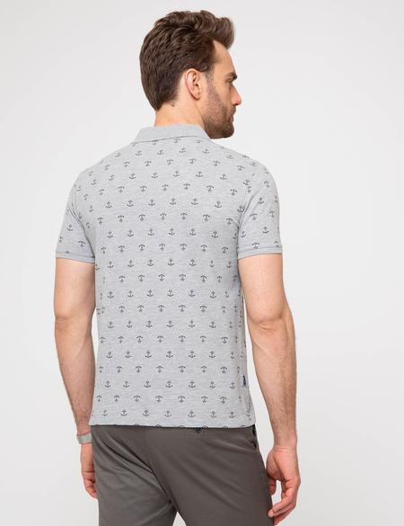 Gri Slim Fit Polo Yaka T-Shirt - 50195160158