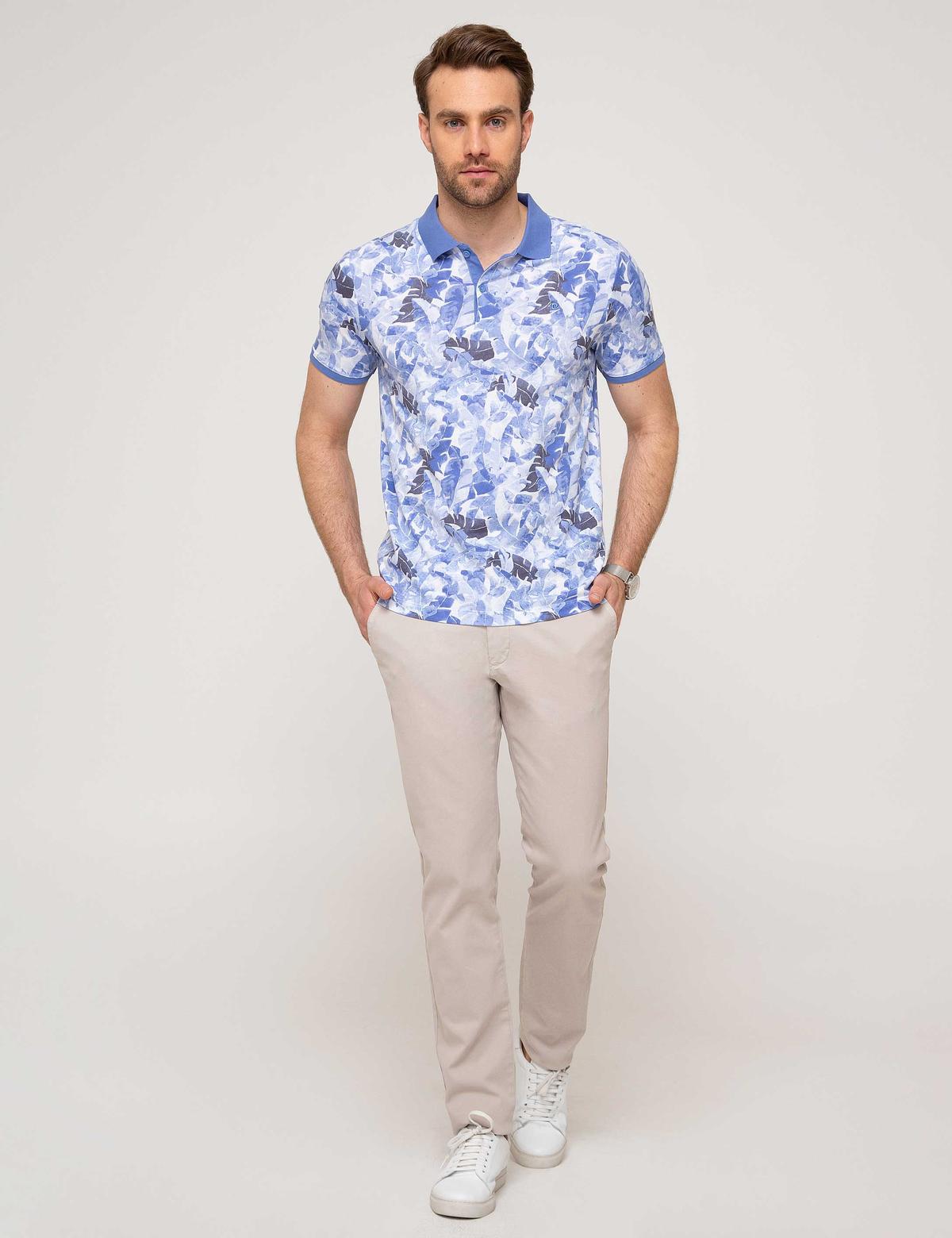 Koyu Mavi Slim Fit Tişört - 50195167160