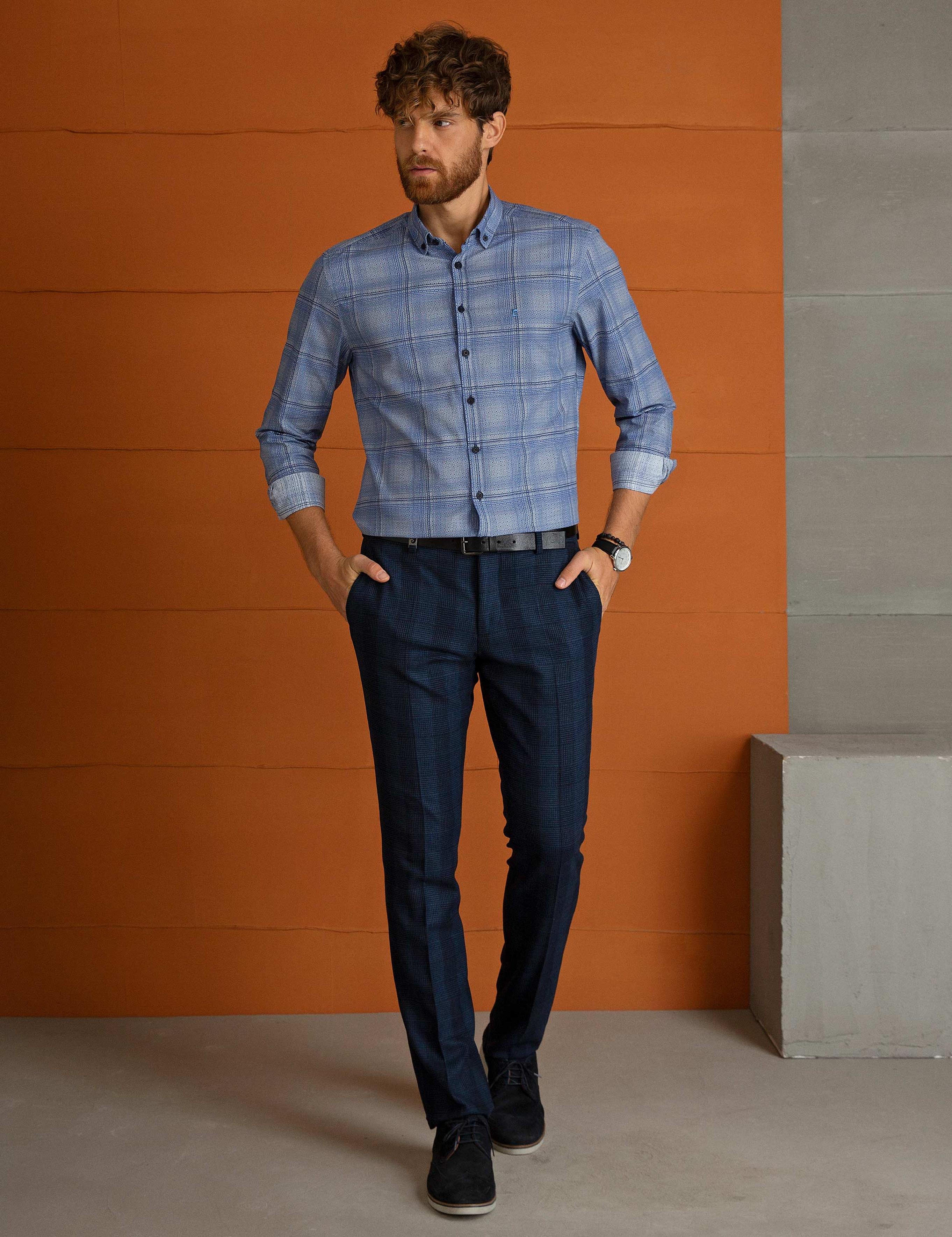 Mavi Regular Fit Uzun Kollu Gömlek