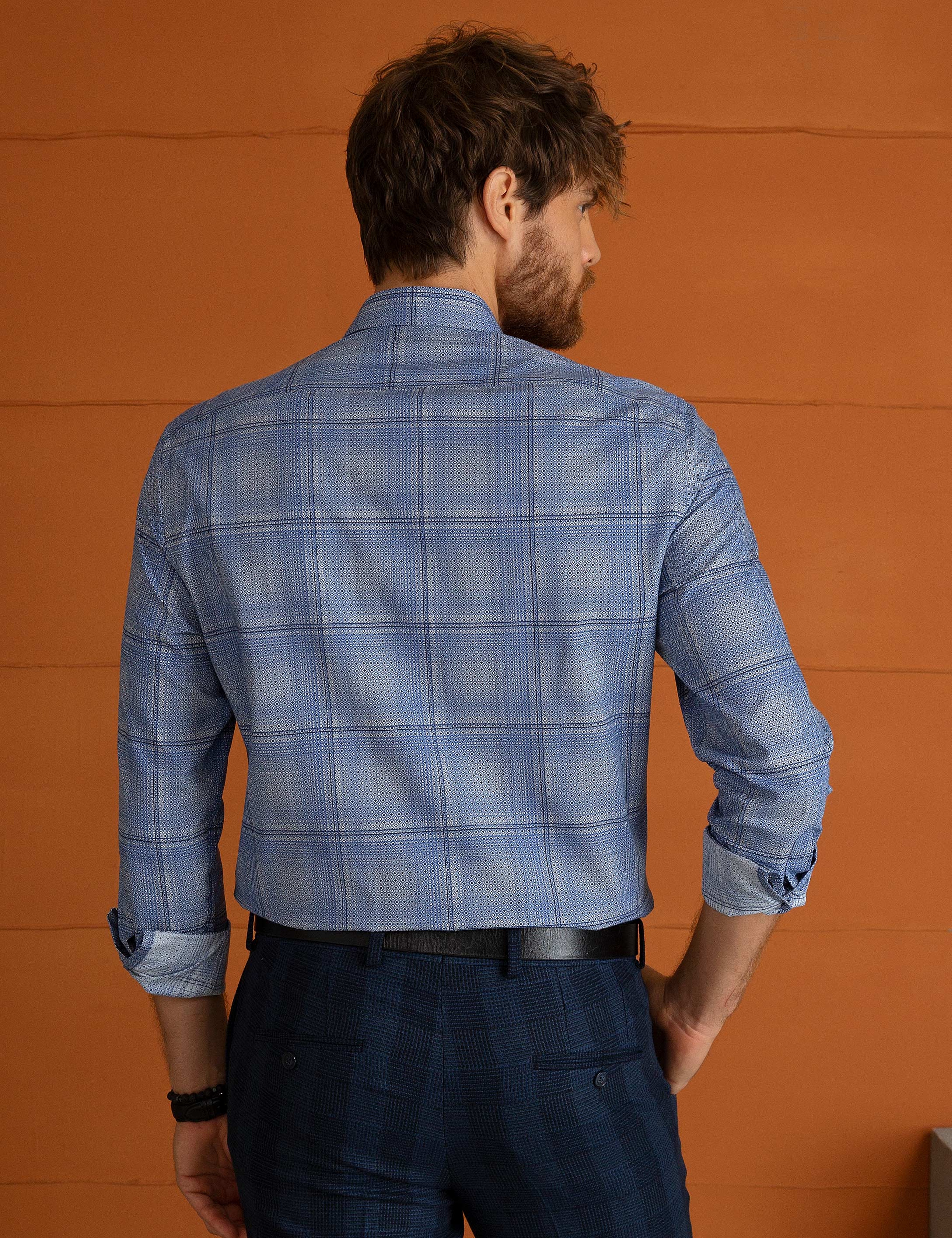 Mavi Regular Fit Uzun Kollu Gömlek - Image 3